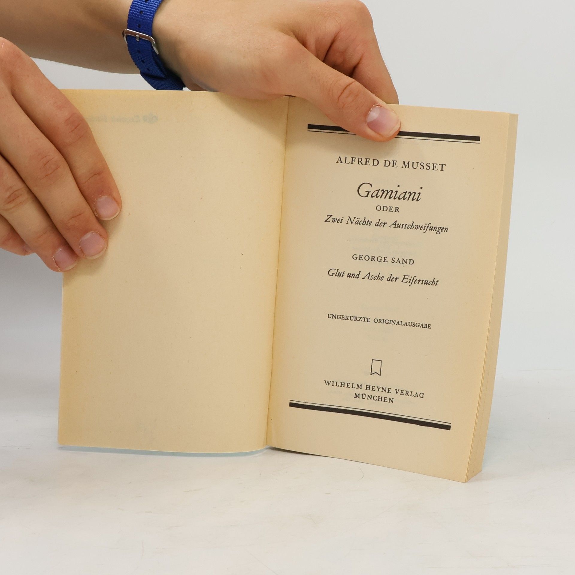 Alfred de Musset Gamiani oder Zwei Nächte der Ausschweifungen. Glut und Asche der Eifersucht