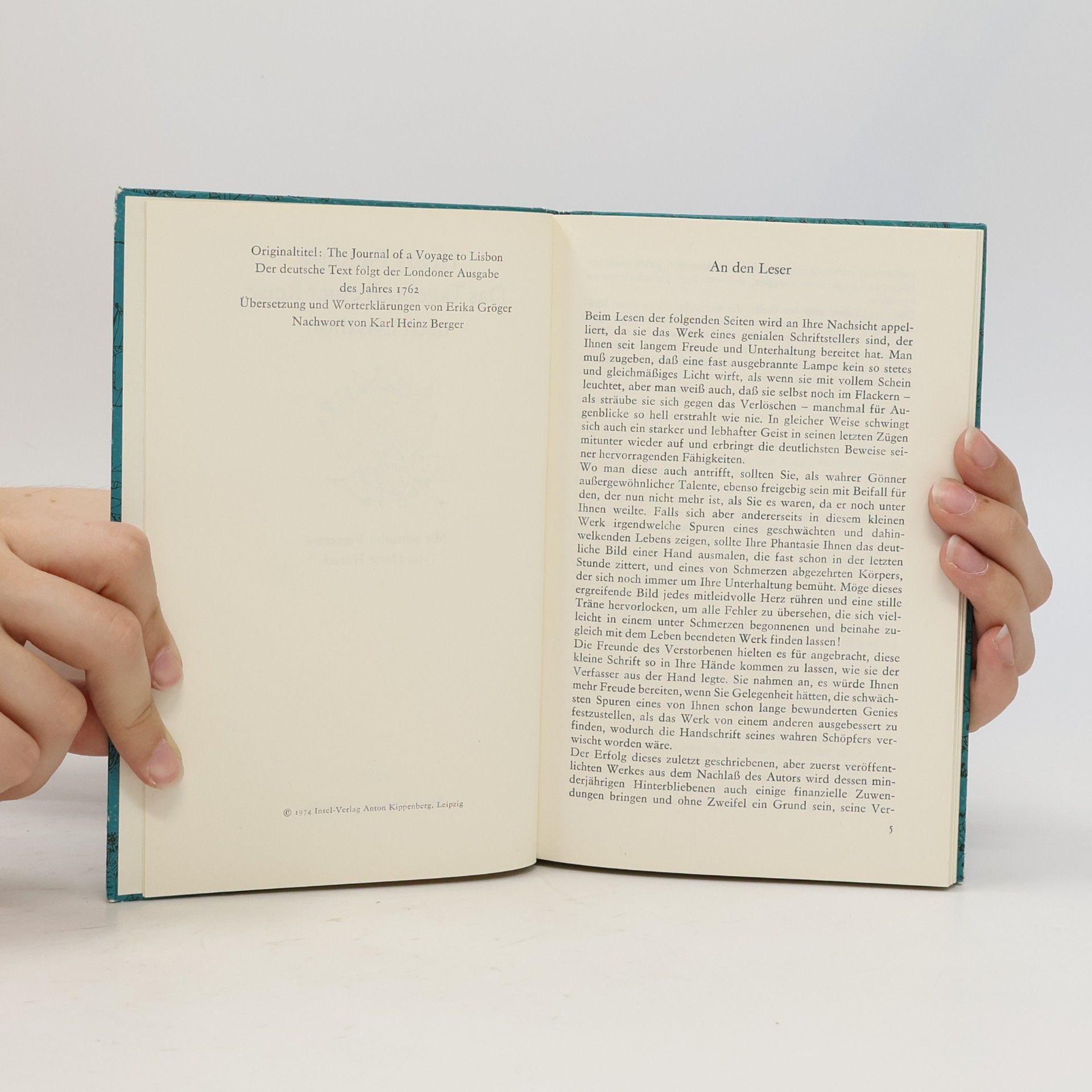 Henry Fielding Das Tagebuch einer Reise nach Lissabon