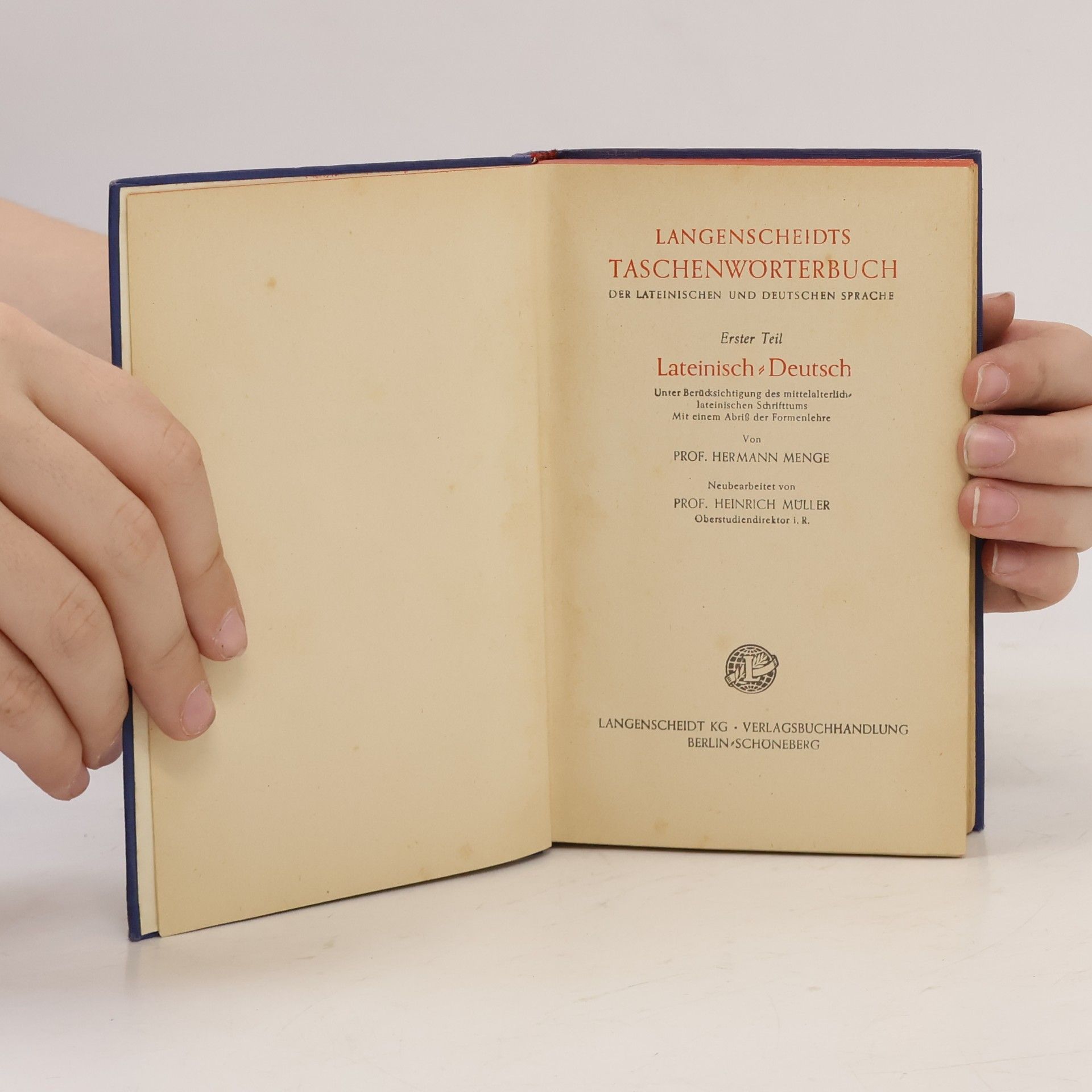 Hermann Menge Langenscheidt Taschenwörterbuch