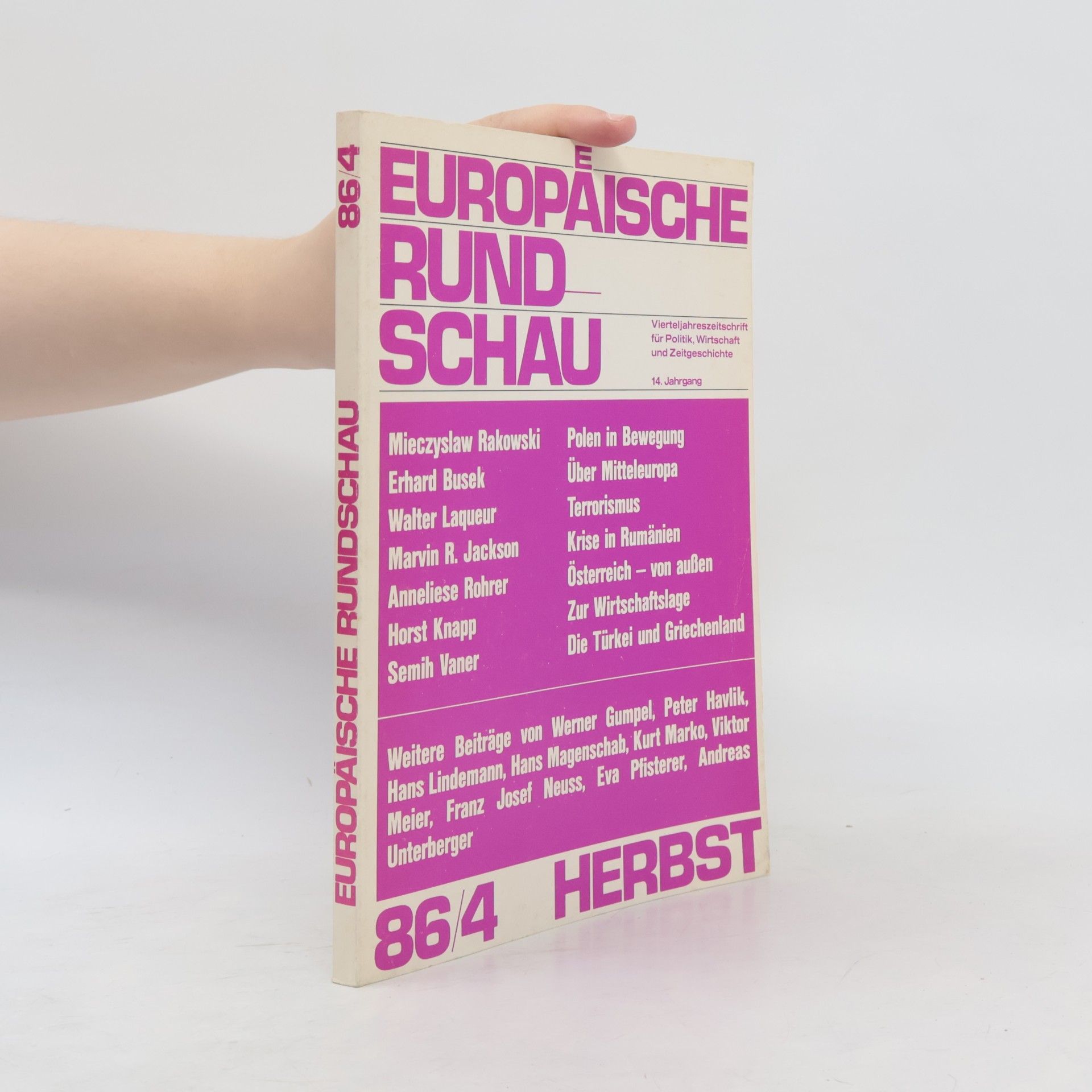 Autorenkollektiv Europäische Rundschau 4/86