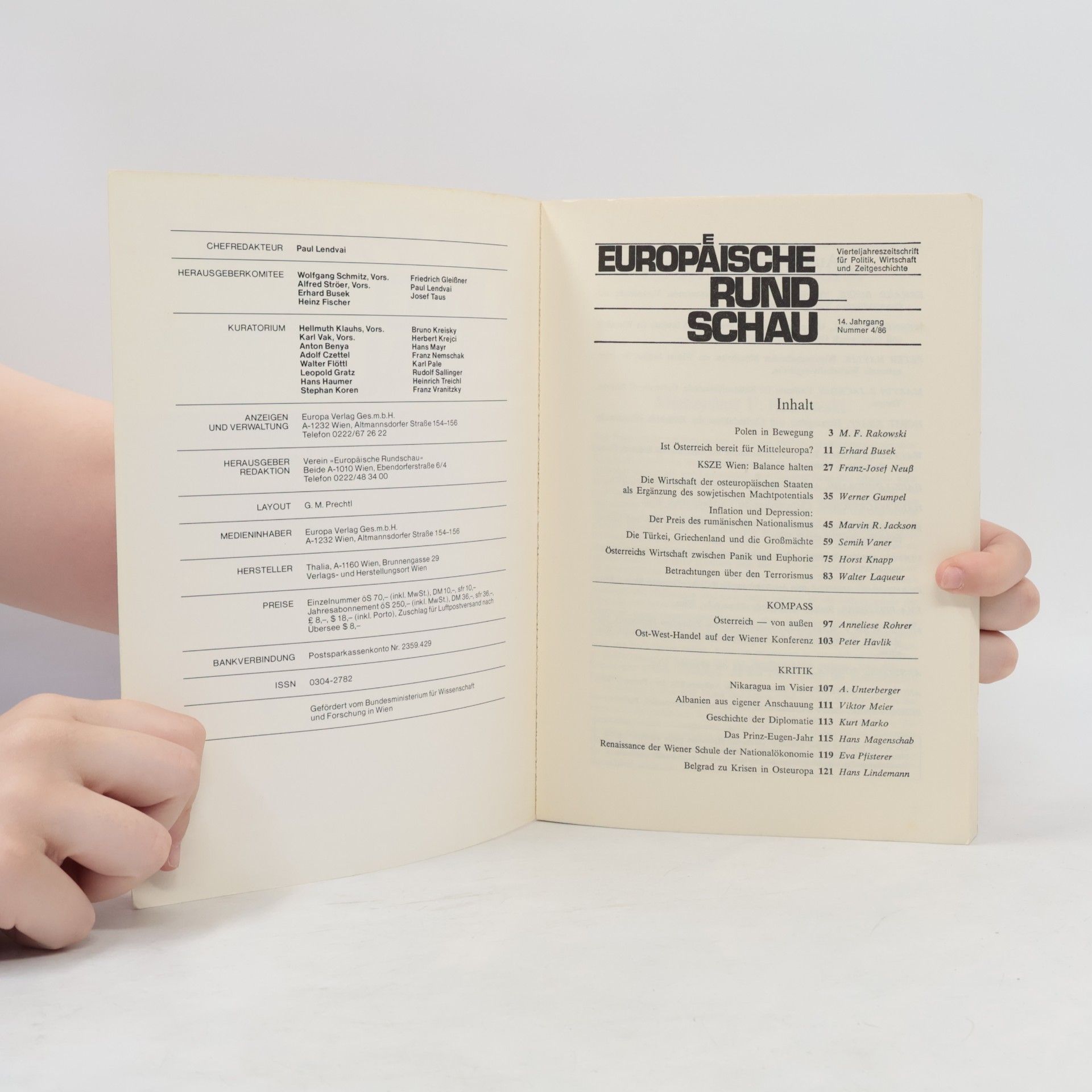 Autorenkollektiv Europäische Rundschau 4/86