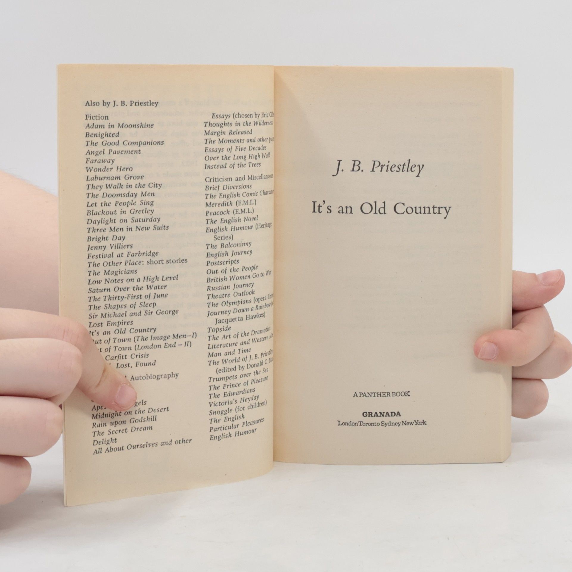John Boynton Priestley It's an Old Country