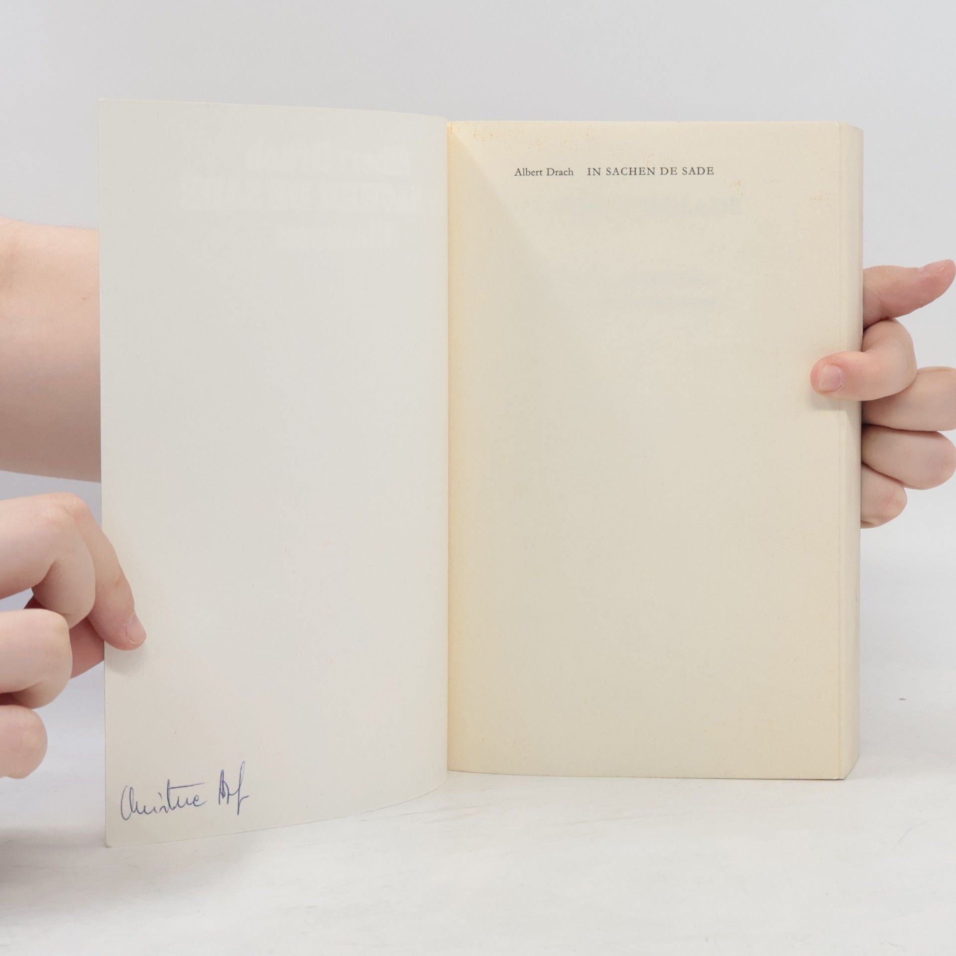 Albert Drach In Sachen de Sade