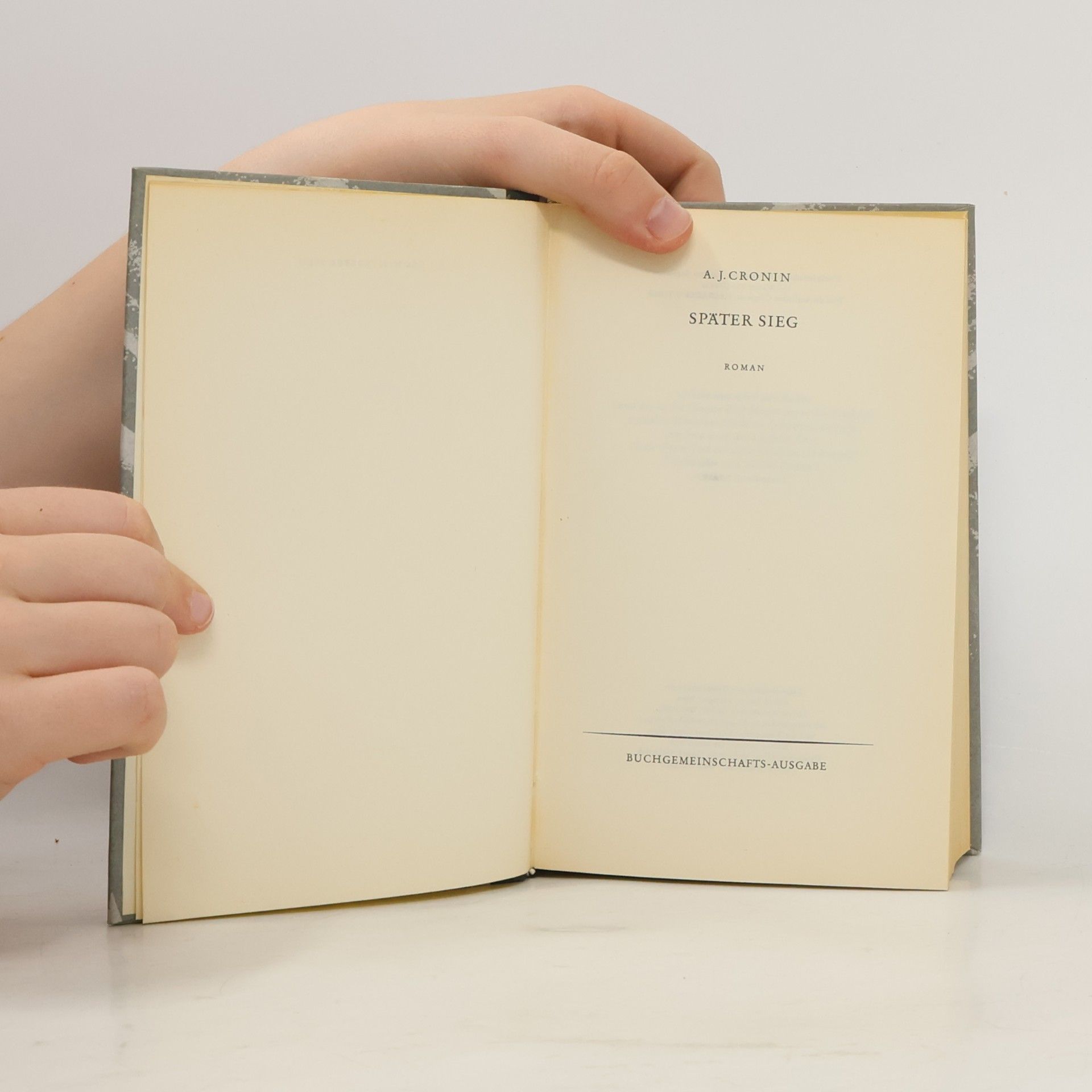 A. J. Cronin Später Sieg