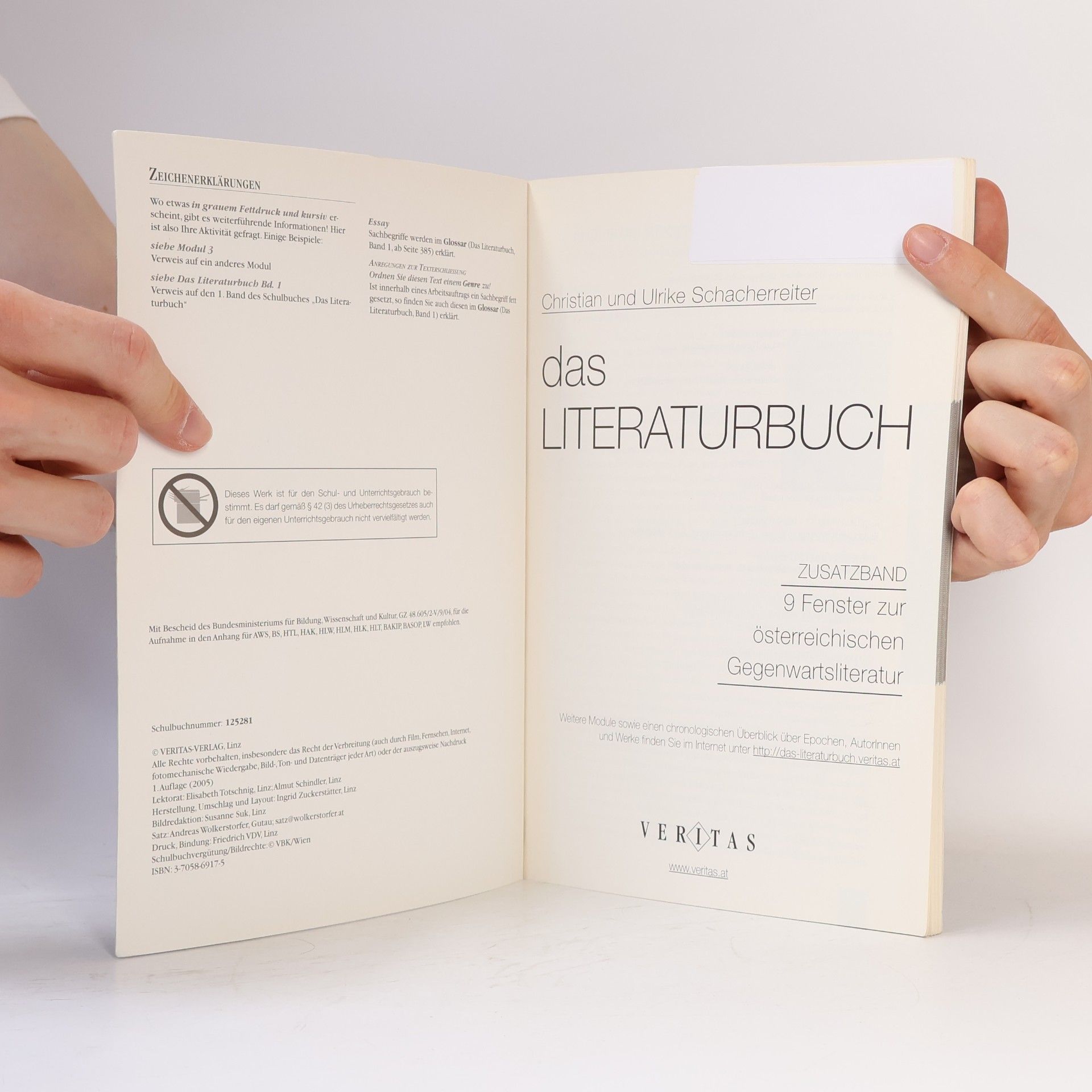 Christian Schacherreiter Das Literaturbuch Zusatzband