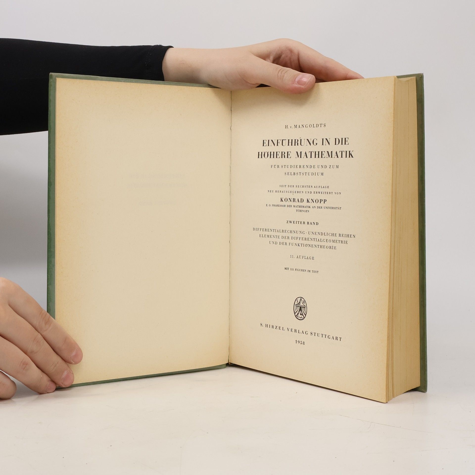 Hans Carl Friedrich von Mangoldt Einführung in die höhere Mathematik 1-2