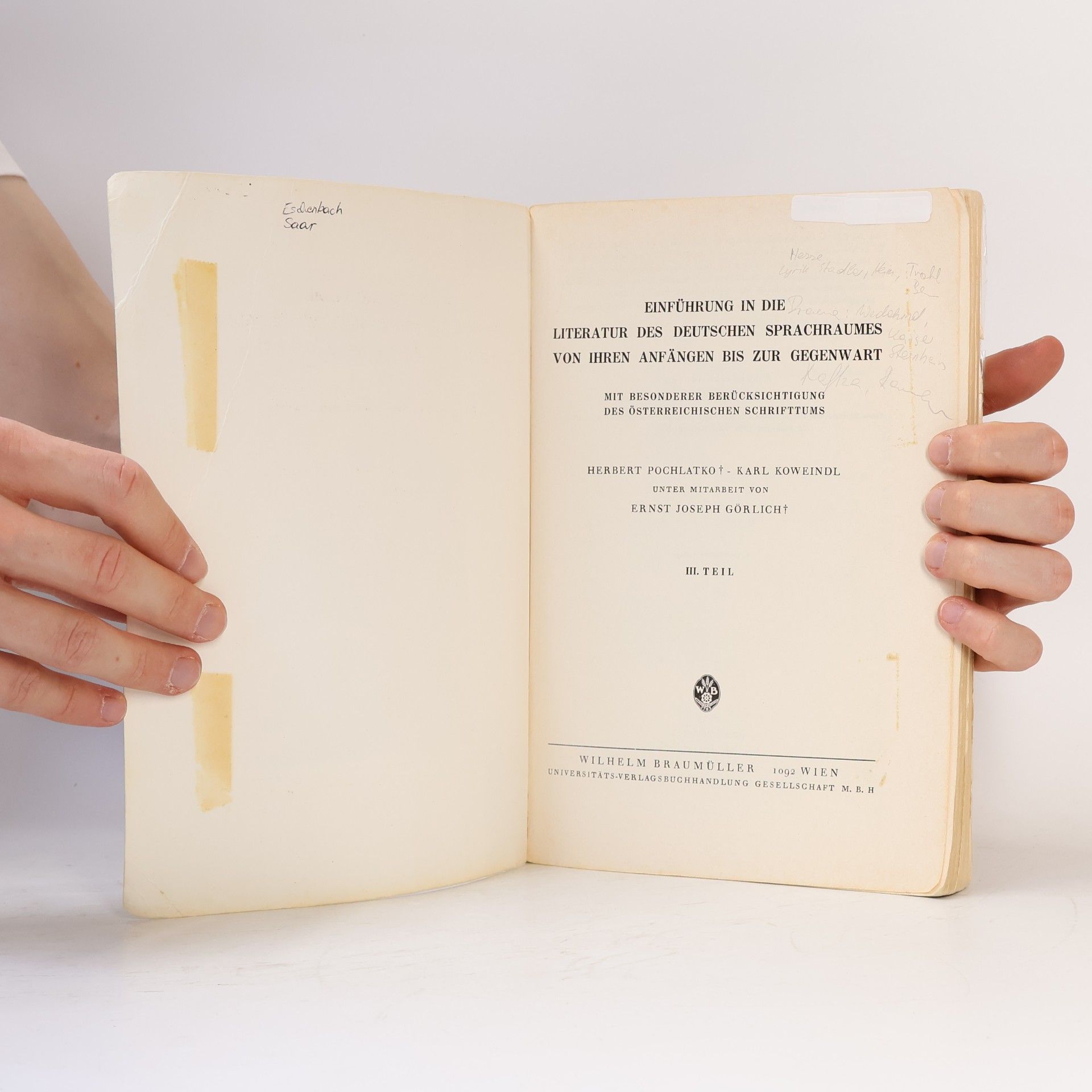 Kolektiv autorů Einführung in die Literatur des deutschen Sprachraumes von ihren Anfängen bis zur Gegenwart