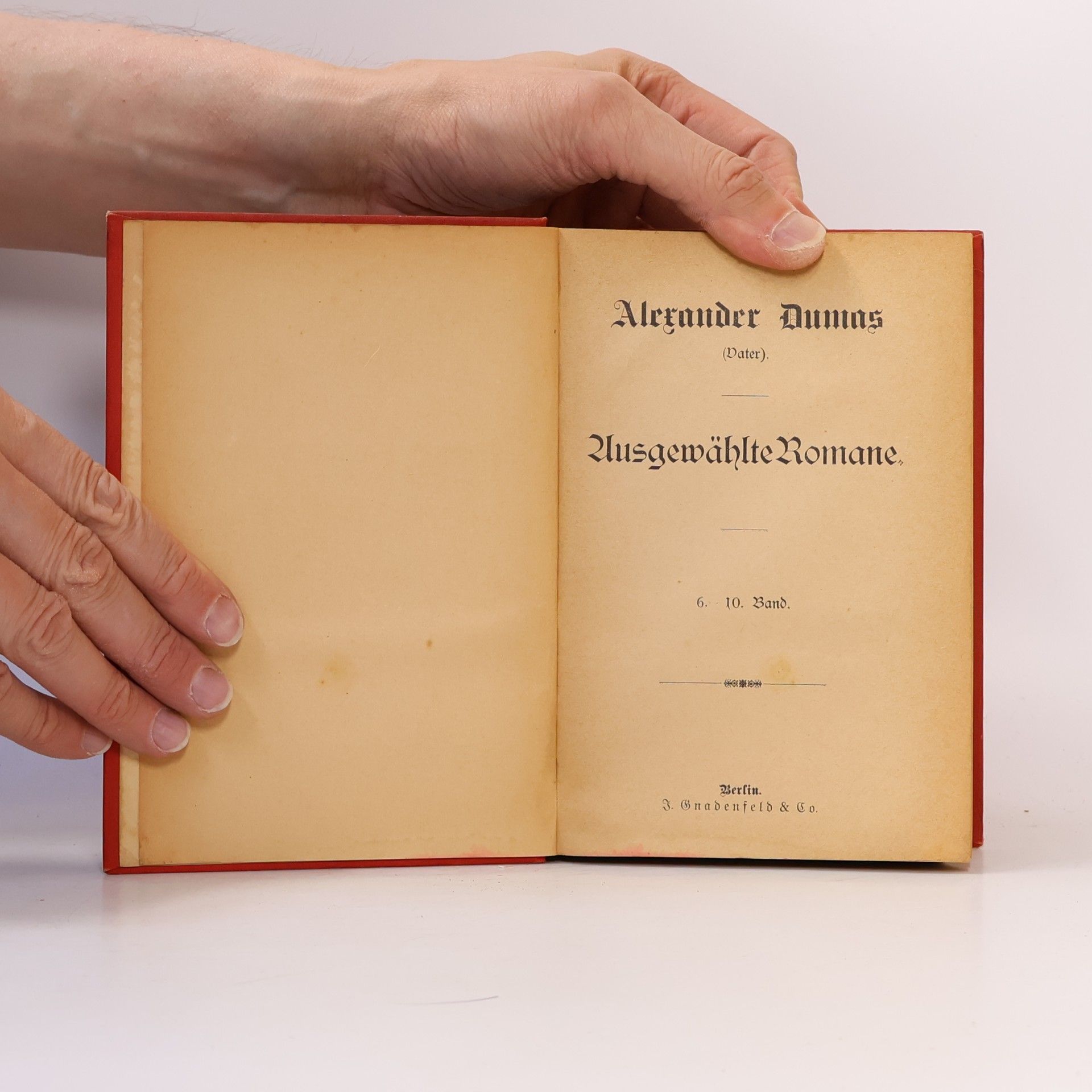 Alexandre Dumas der Ältere Ausgewählte Romane 6.-10. Band