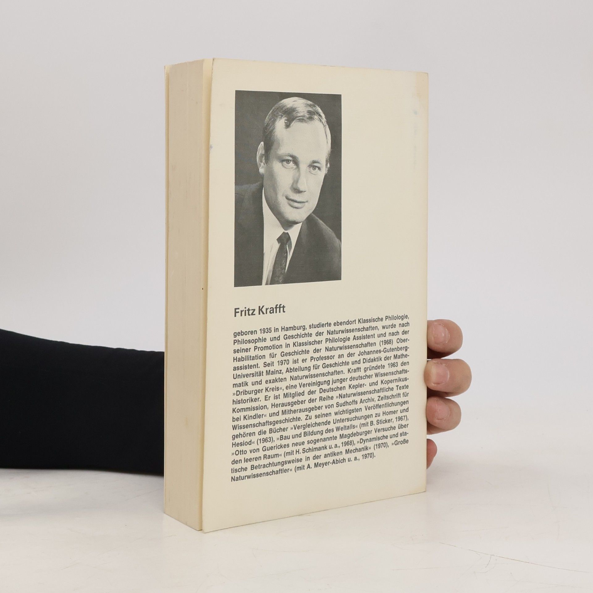 Fritz Krafft Geschichte der Naturwissenschaft I.
