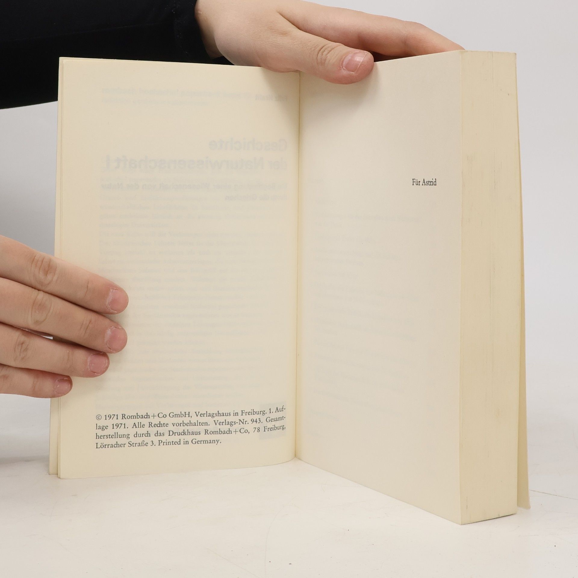 Fritz Krafft Geschichte der Naturwissenschaft I.