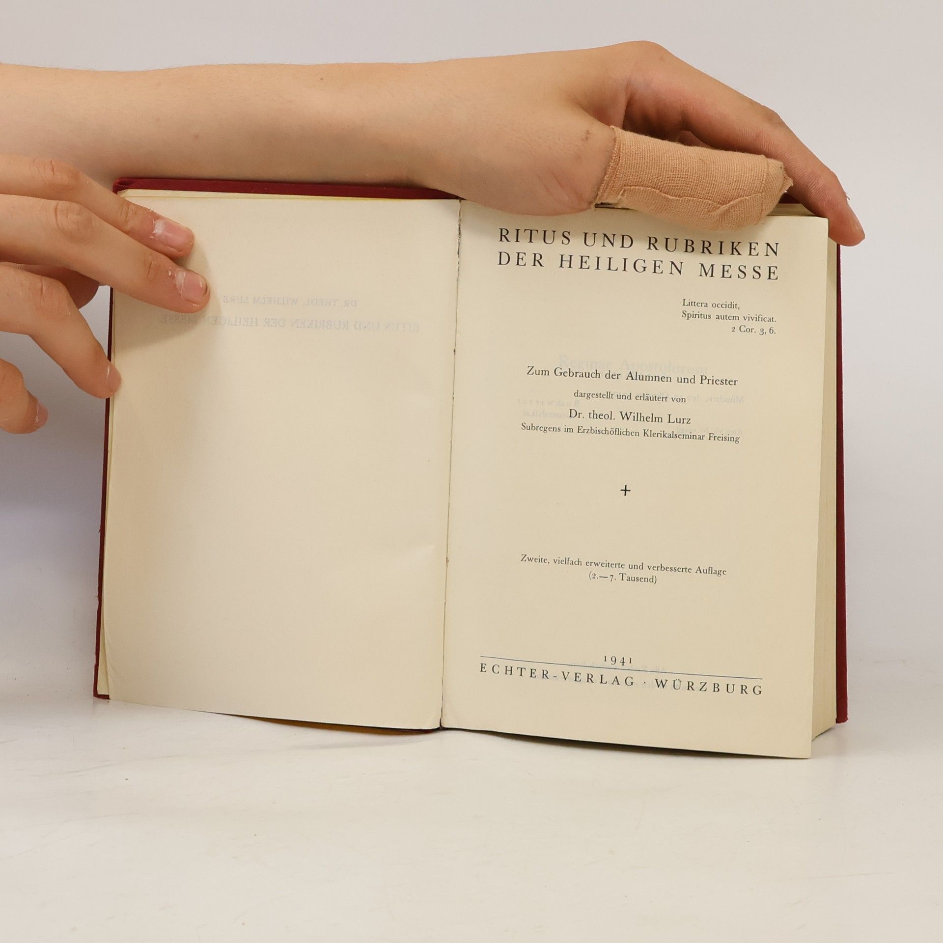 Wilhelm Lurz Ritus und Rubriken der Heiligen Messe