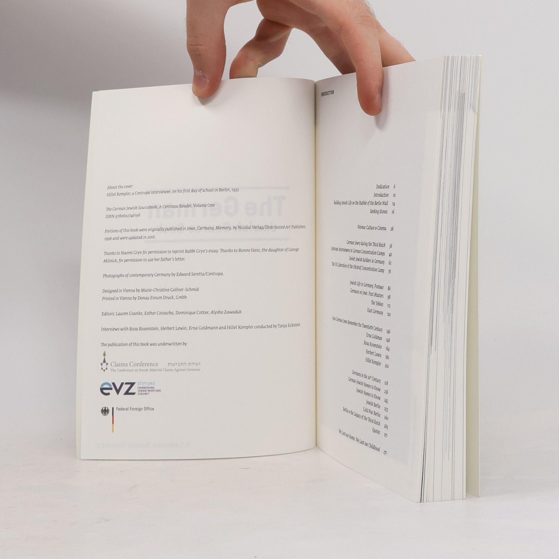 Lauren Granite A Centropa Reader - 1: The German Jewish Source Book