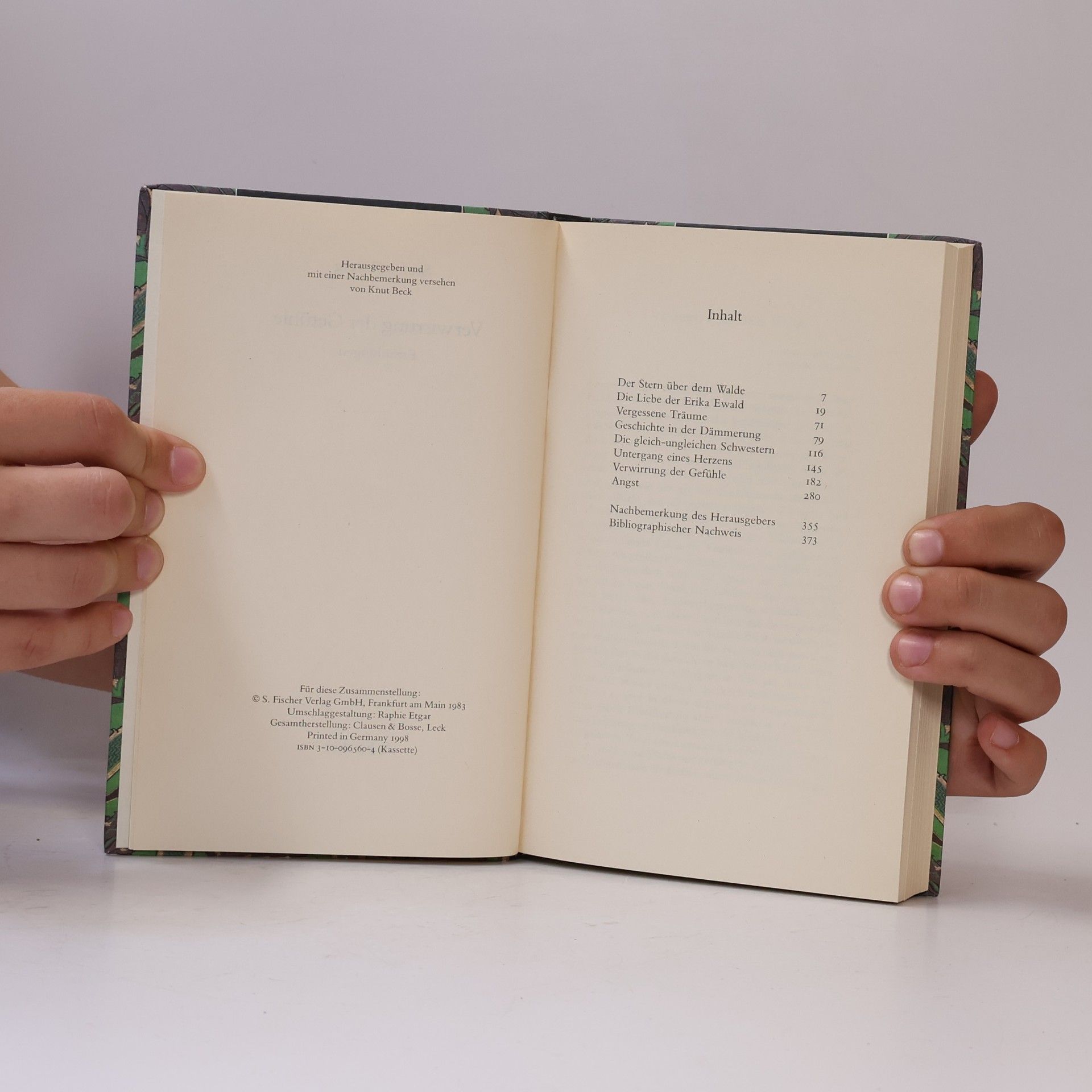 Stefan Zweig Verwirrung der Gefühle