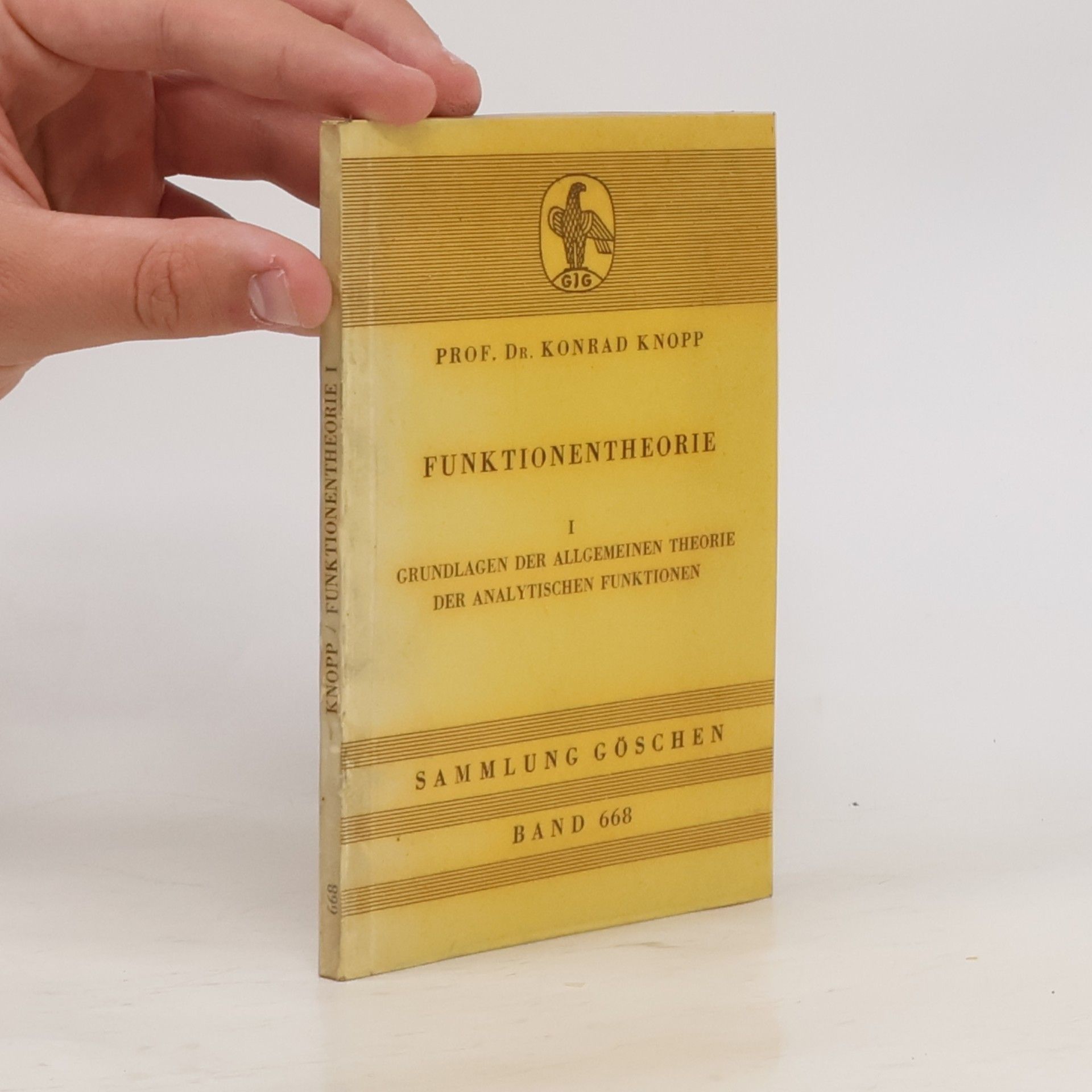 Konrad Knopp Funktionentheorie I