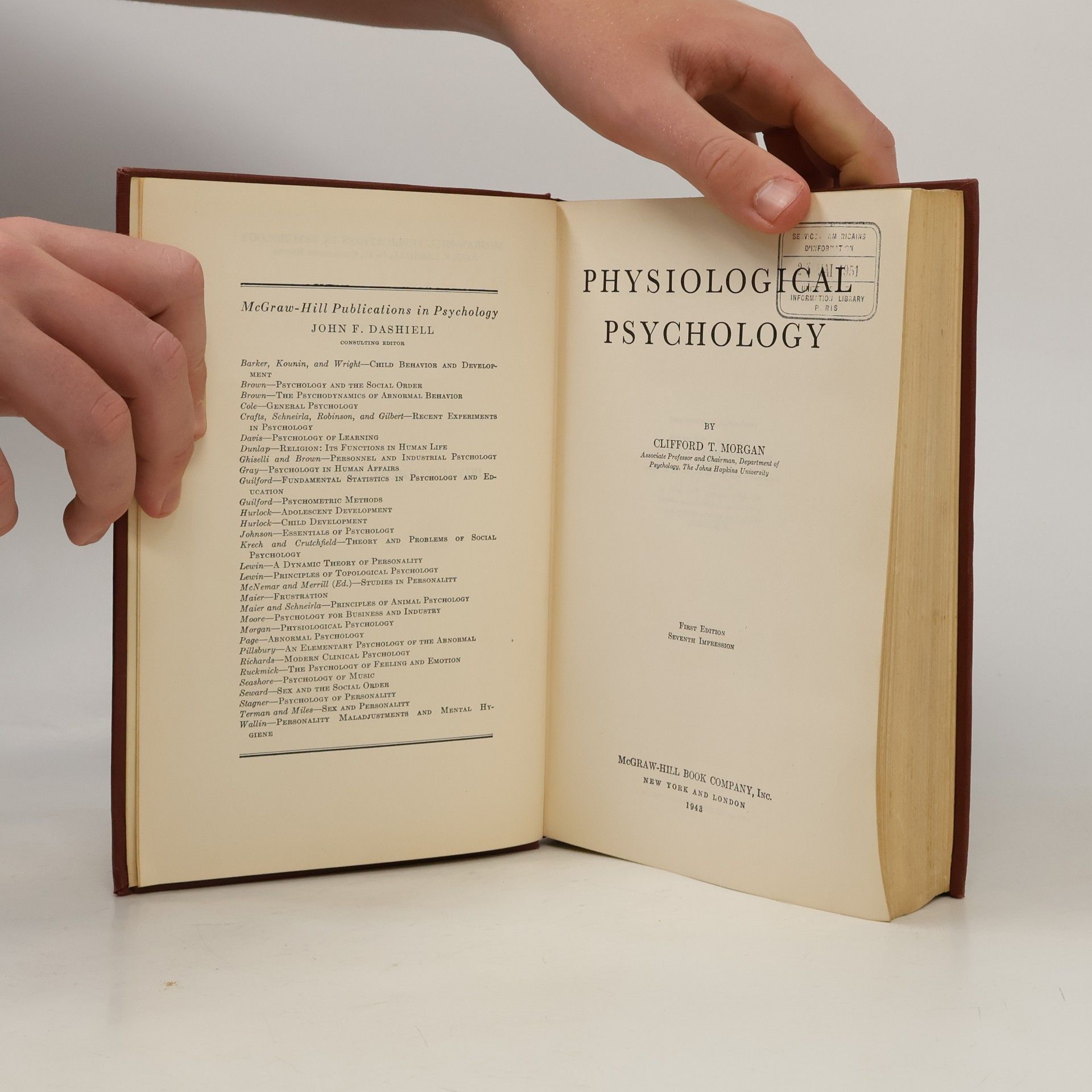 Clifford Thomas Morgan Physiological Psychology