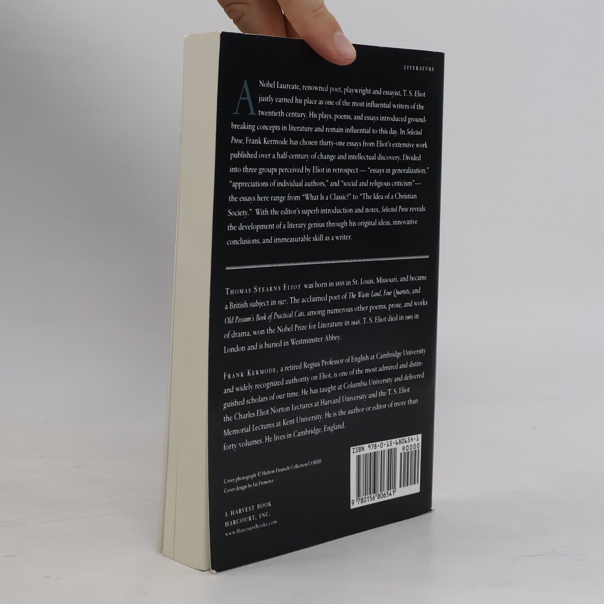 Thomas Stearns Eliot Selected Prose of T.S. Eliot