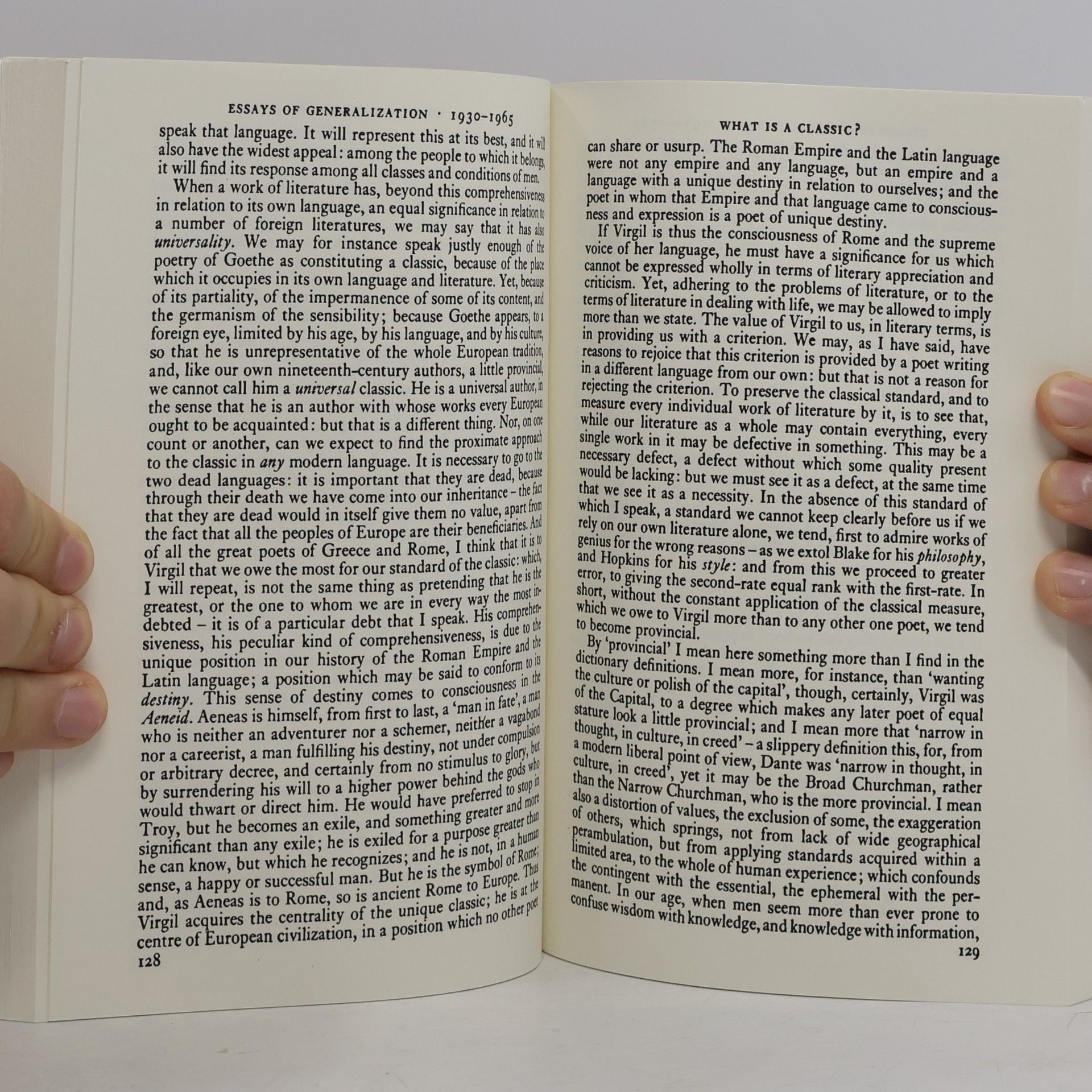 Thomas Stearns Eliot Selected Prose of T.S. Eliot