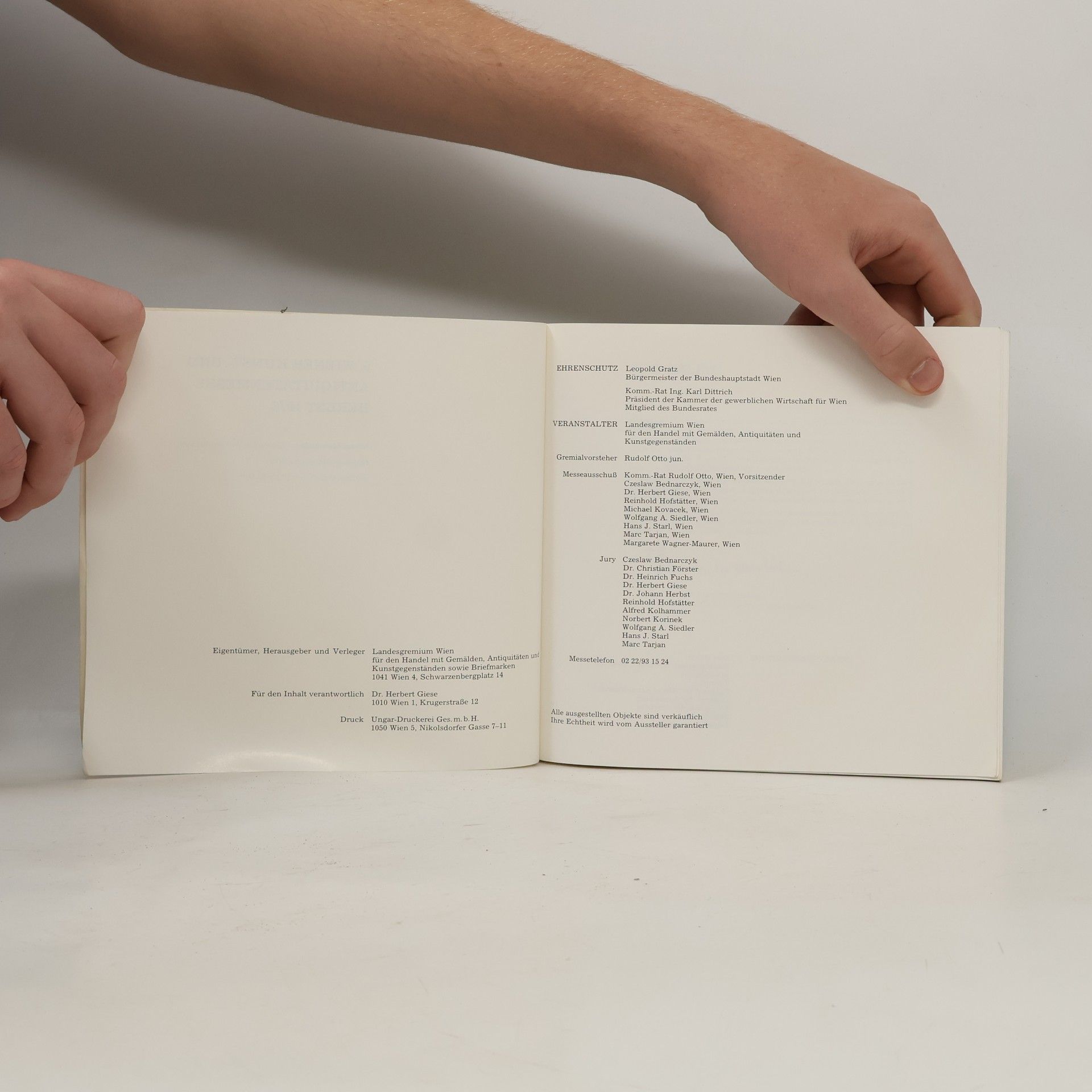 kolektiv 9. Wiener Kunst & Antiquitäten Messe Herbst 1978