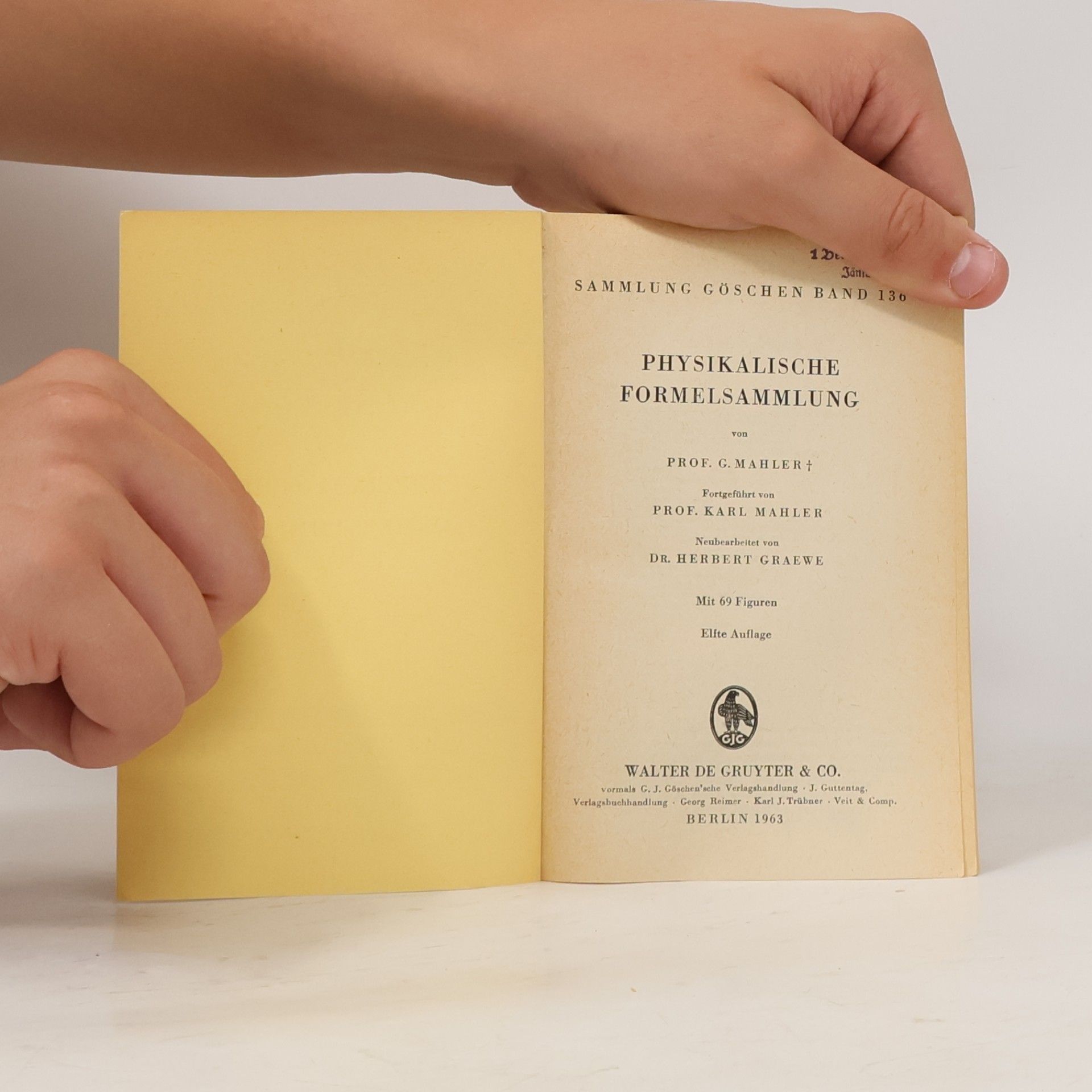 Karl Mahler  Physikalische Formelsammlung