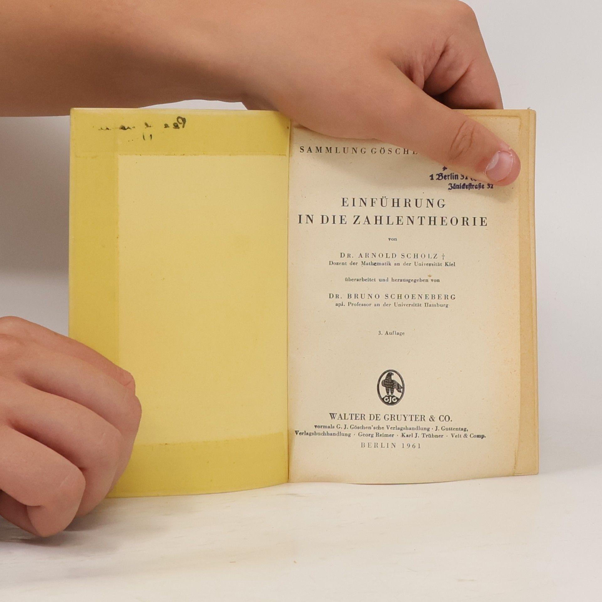 Arnold Scholz Einführung in die Zahlentheorie