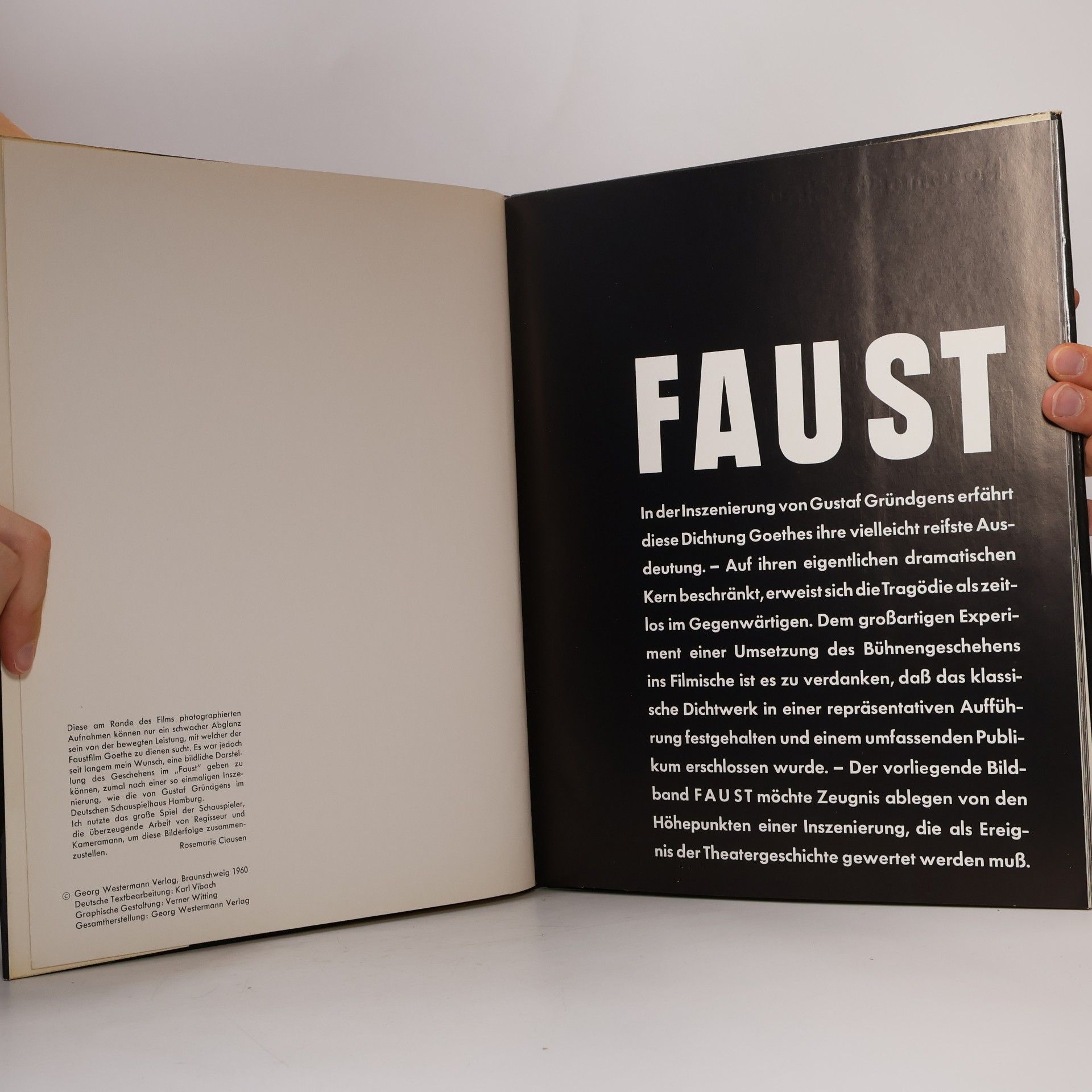 Rosemarie Clausen Gustaf Gründgens. Faust in Bildern