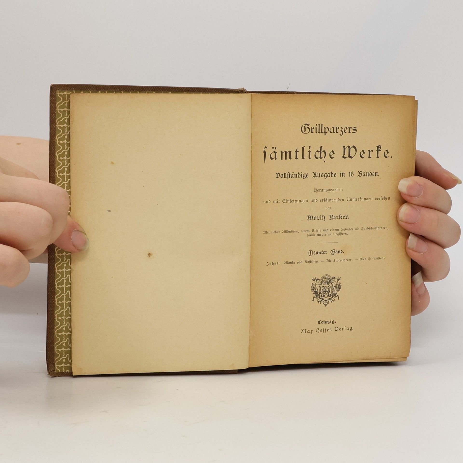 Franz Grillparzer Grillparzers sämtliche Werke 9