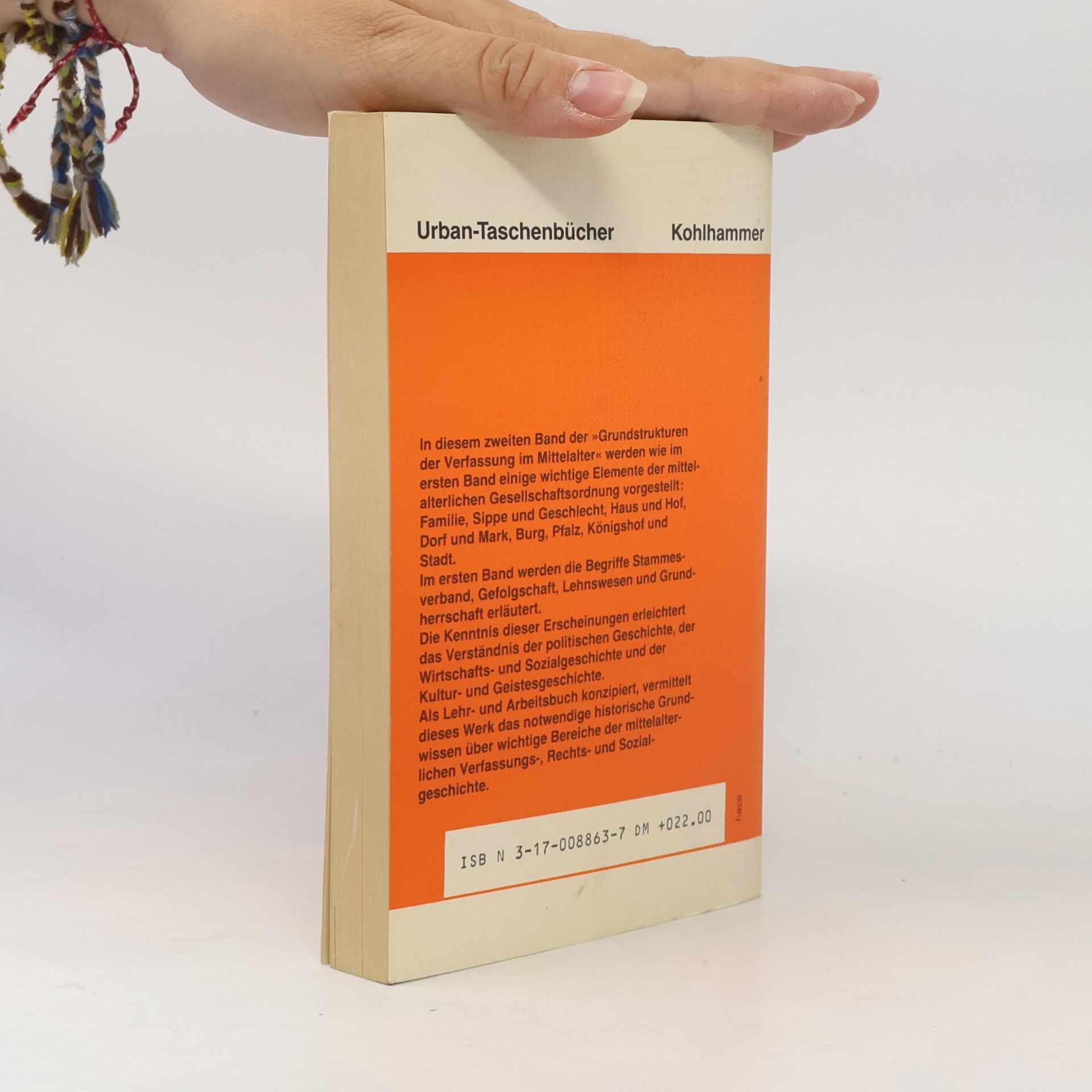 Hans K. Schulze Urban-Taschenbücher - 2: Grundstrukturen der Verfassung im Mittelalter