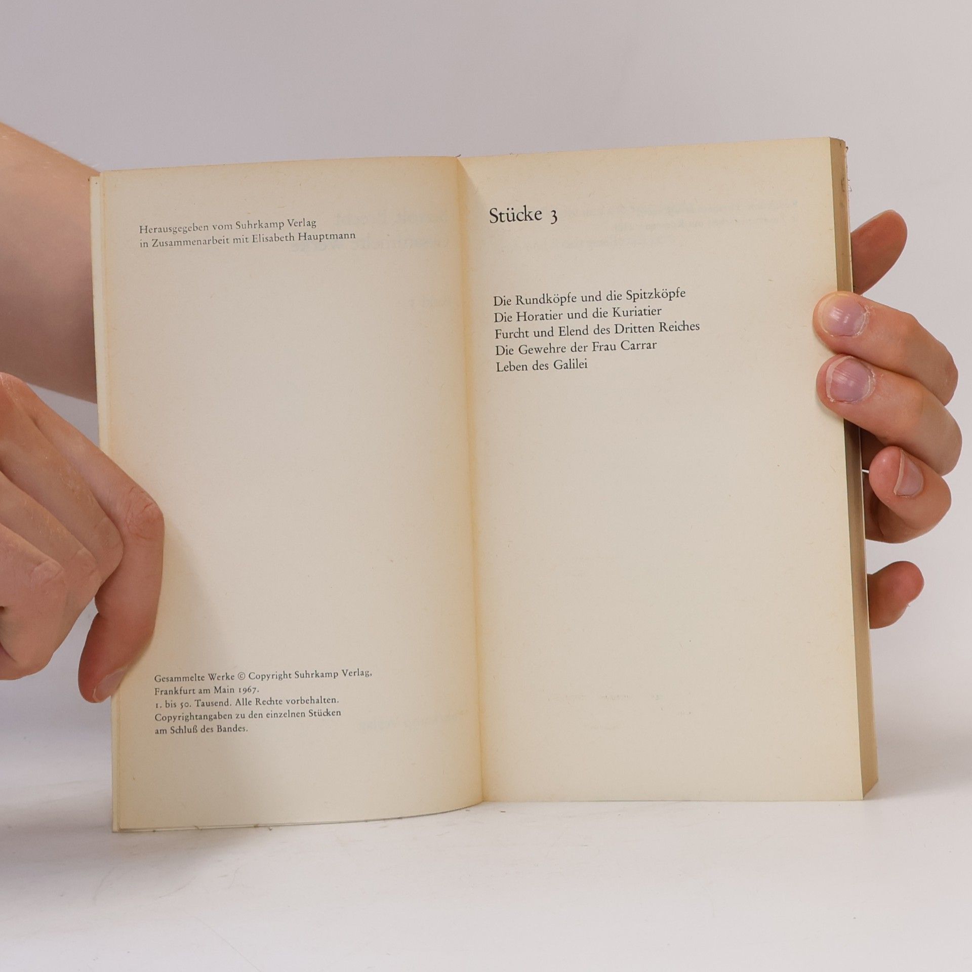 Bertolt Brecht Gesammelte Werke 3. Stücke 3