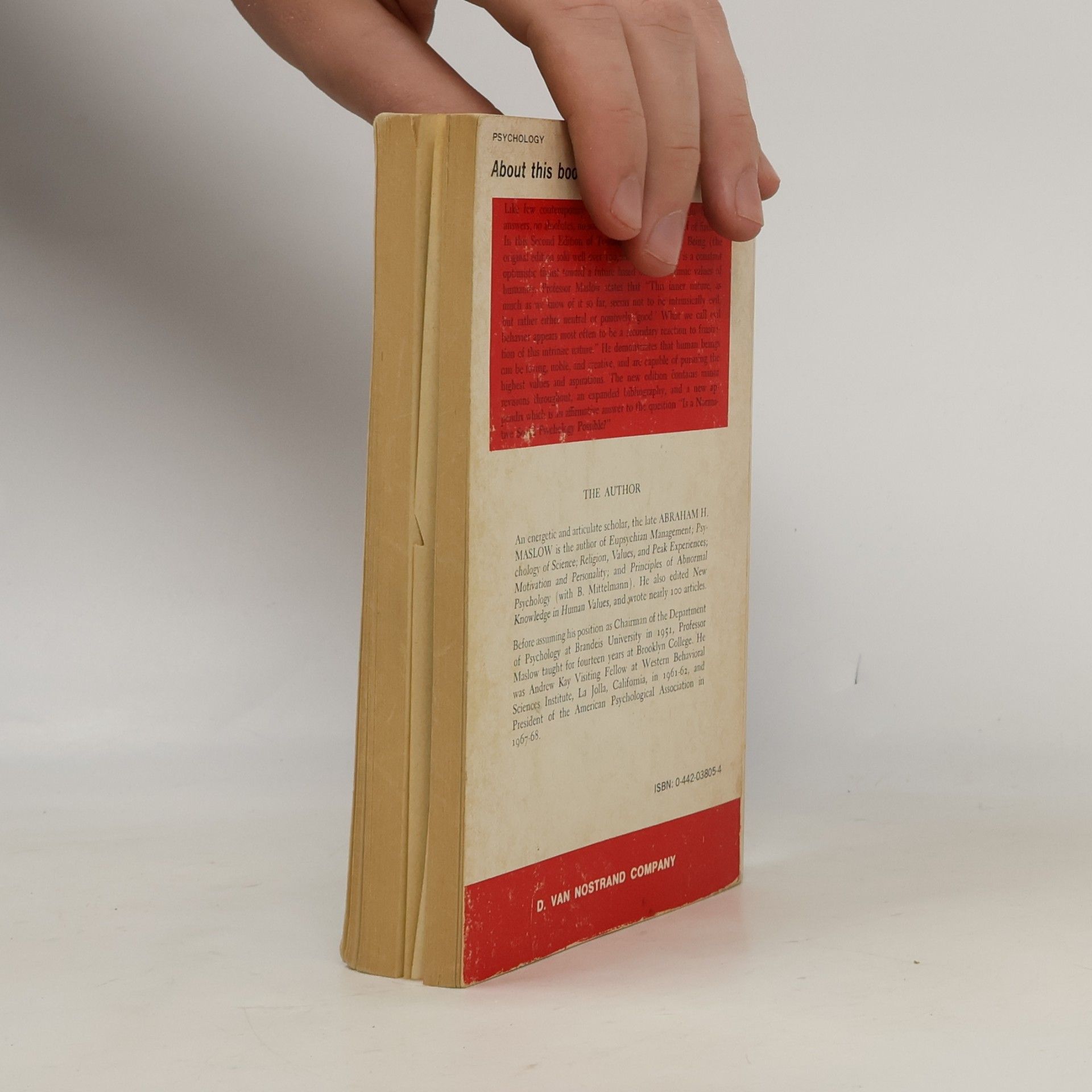 Abraham Maslow Insight Book: Toward a Psychology of Being