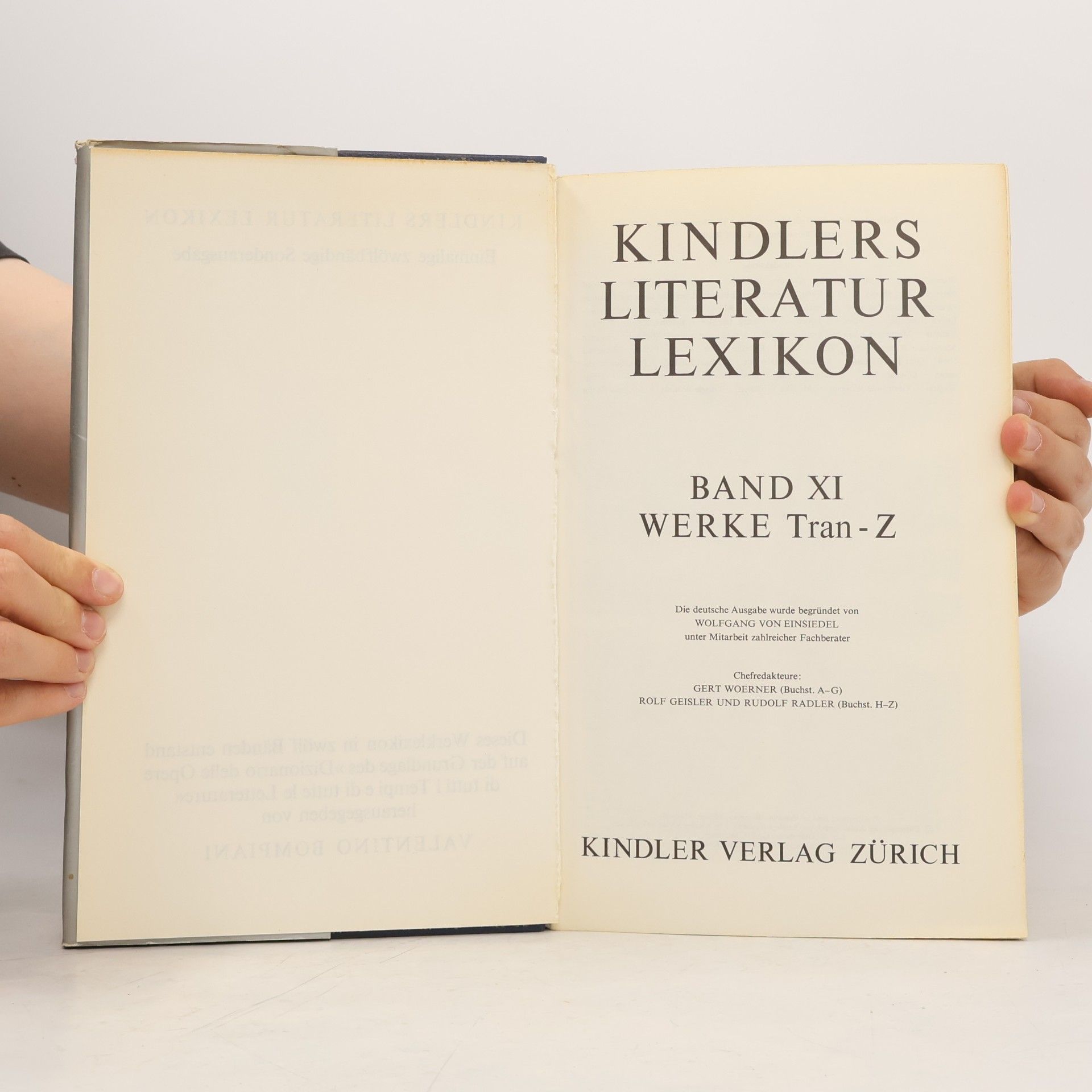 Wolfgang von Einsiedel Kindlers Literatur Lexikon XI. Werke Tran - Z