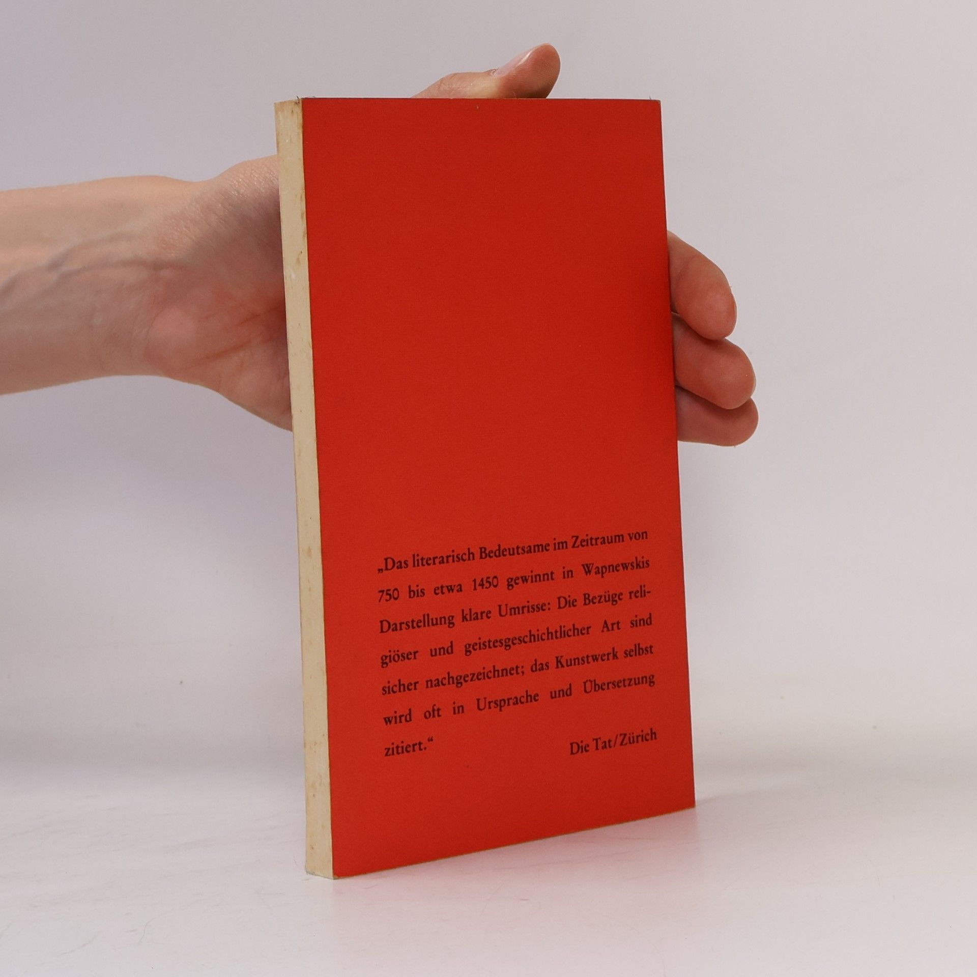 Peter Wapnewski Deutsche Literatur des Mittelalters