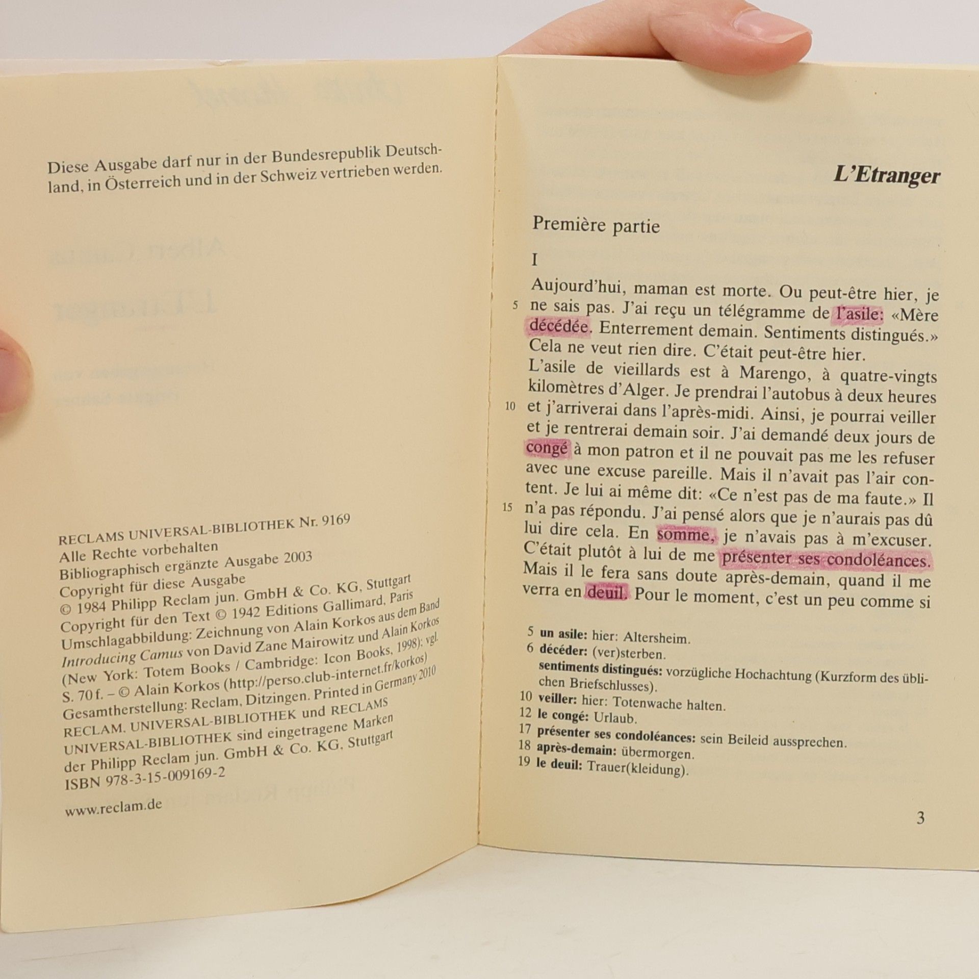 Albert Camus L'Étranger