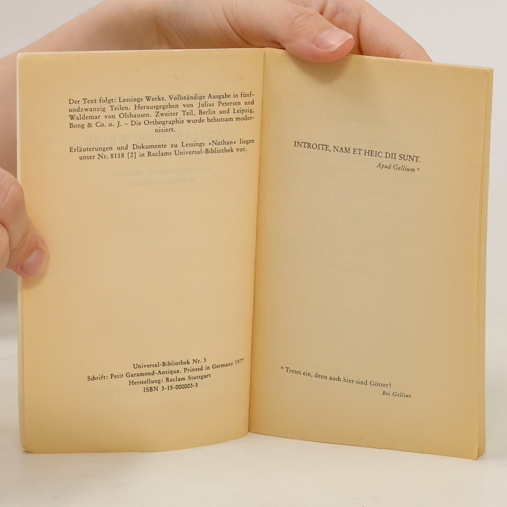 Gotthold Ephraim Lessing Nathan der Weise