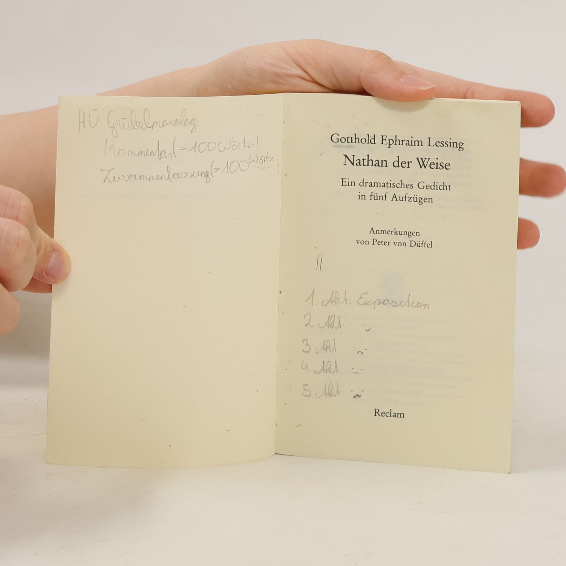 Gotthold Ephraim Lessing Nathan der Weise