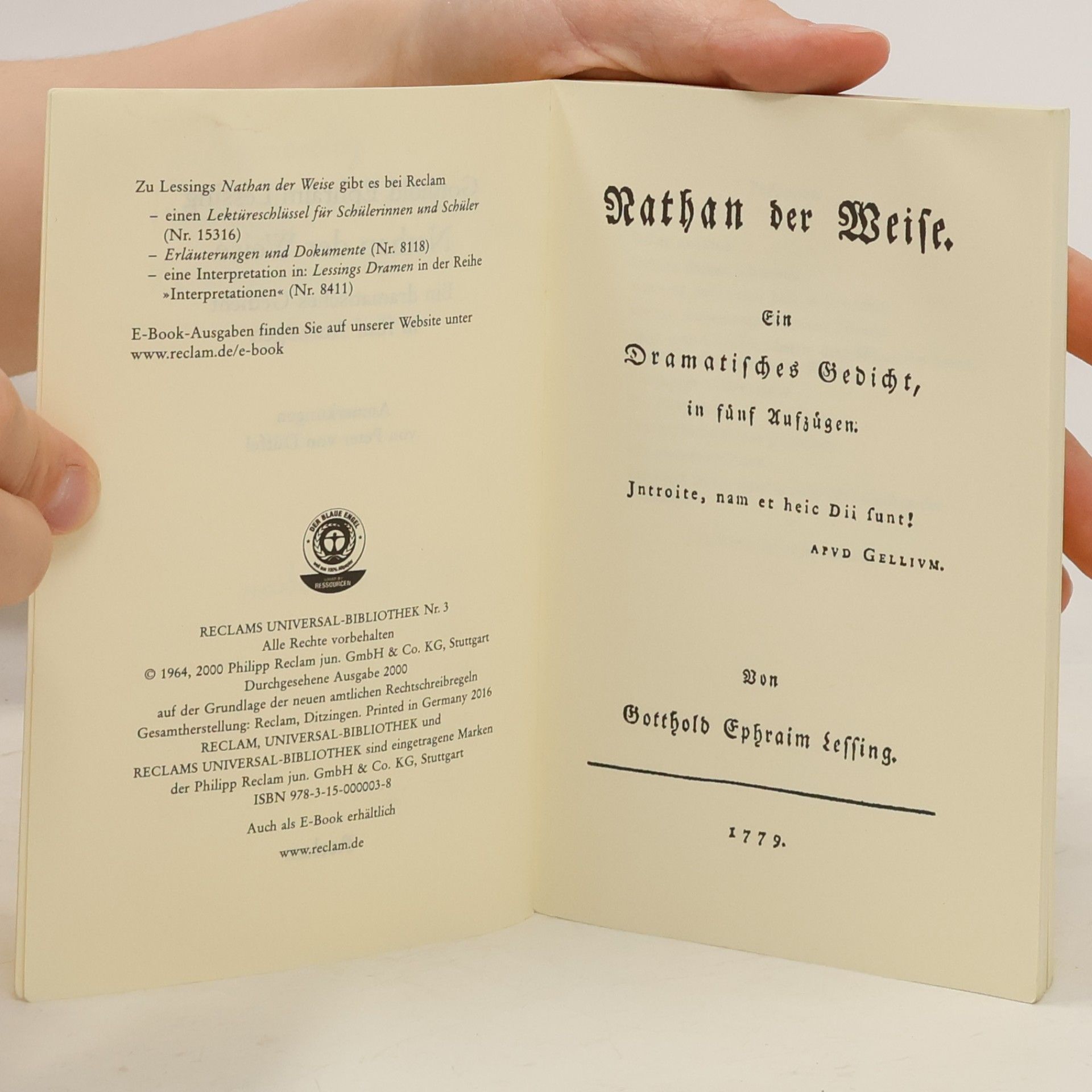 Gotthold Ephraim Lessing Nathan der Weise