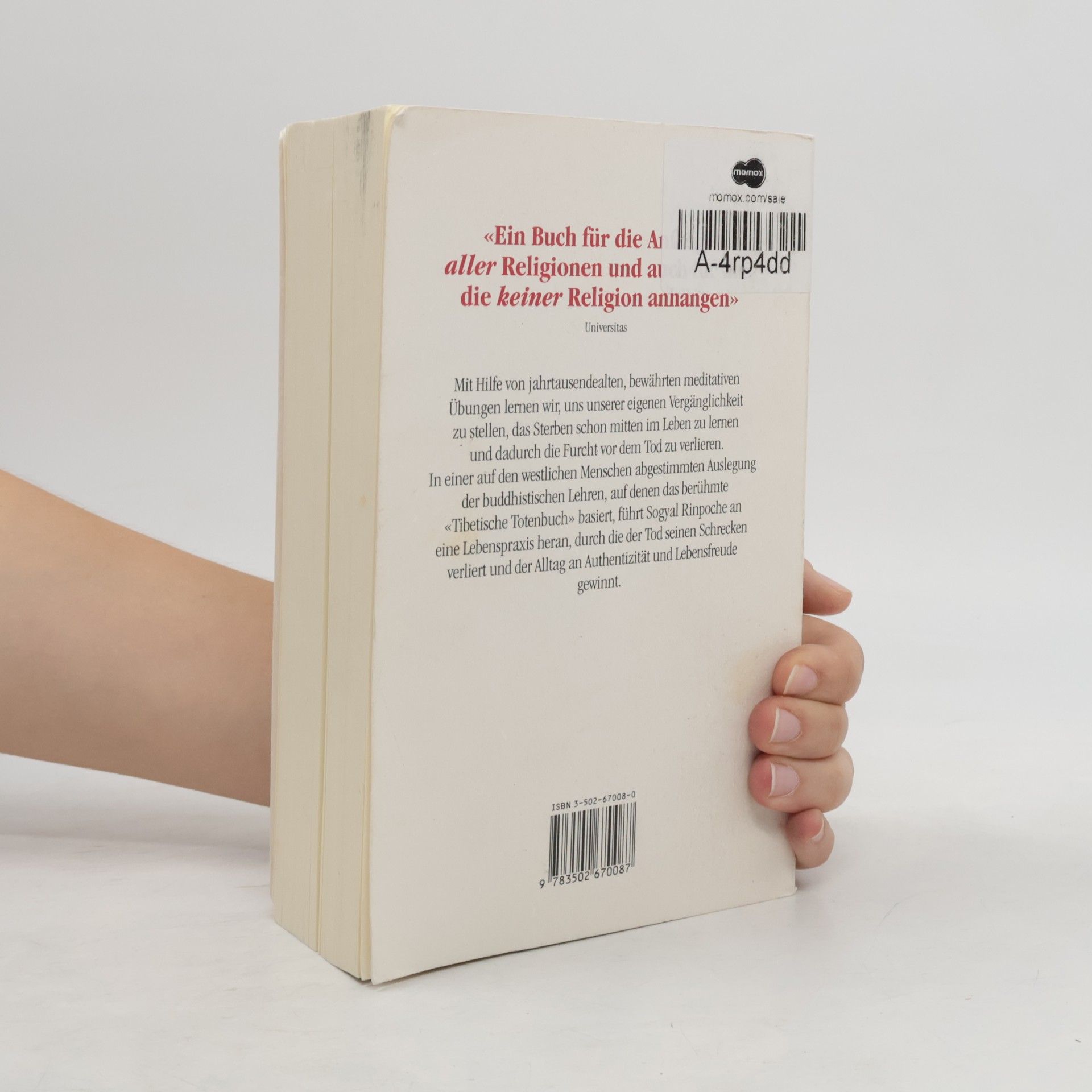 Sogyal Rinpoche Das tibetische Buch vom Leben und vom Sterben