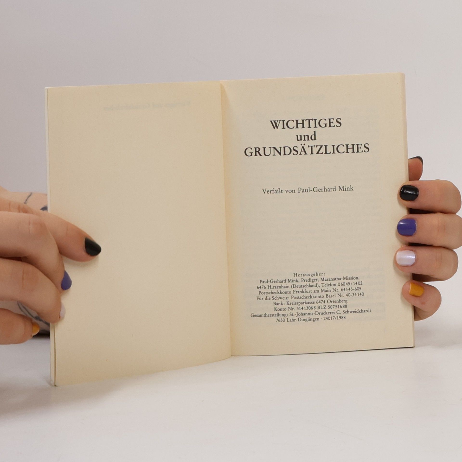 Paul-Gerhard Mink Wichtiges und Grundsätzliches
