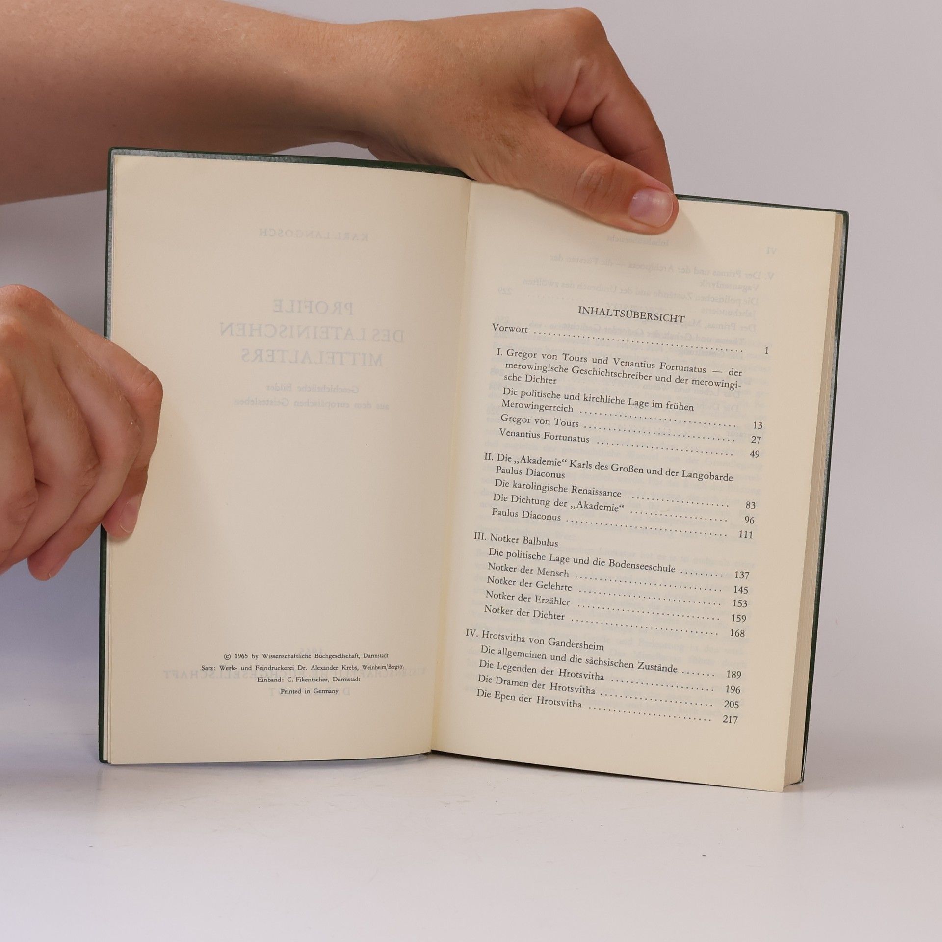 Karl Langosch Profile des lateinischen Mittelalters