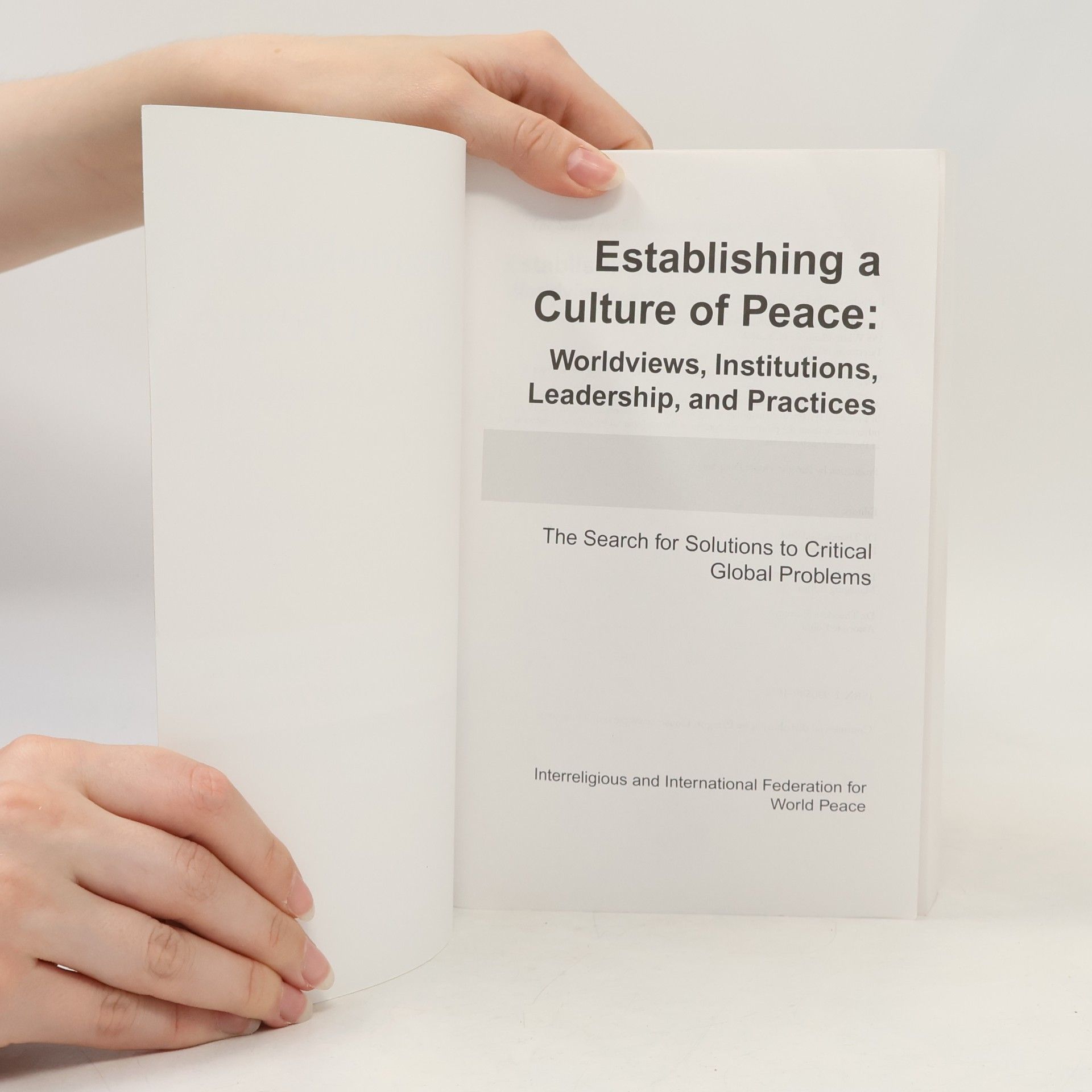Autorenkollektiv Establishing a Culture of Peace 2002