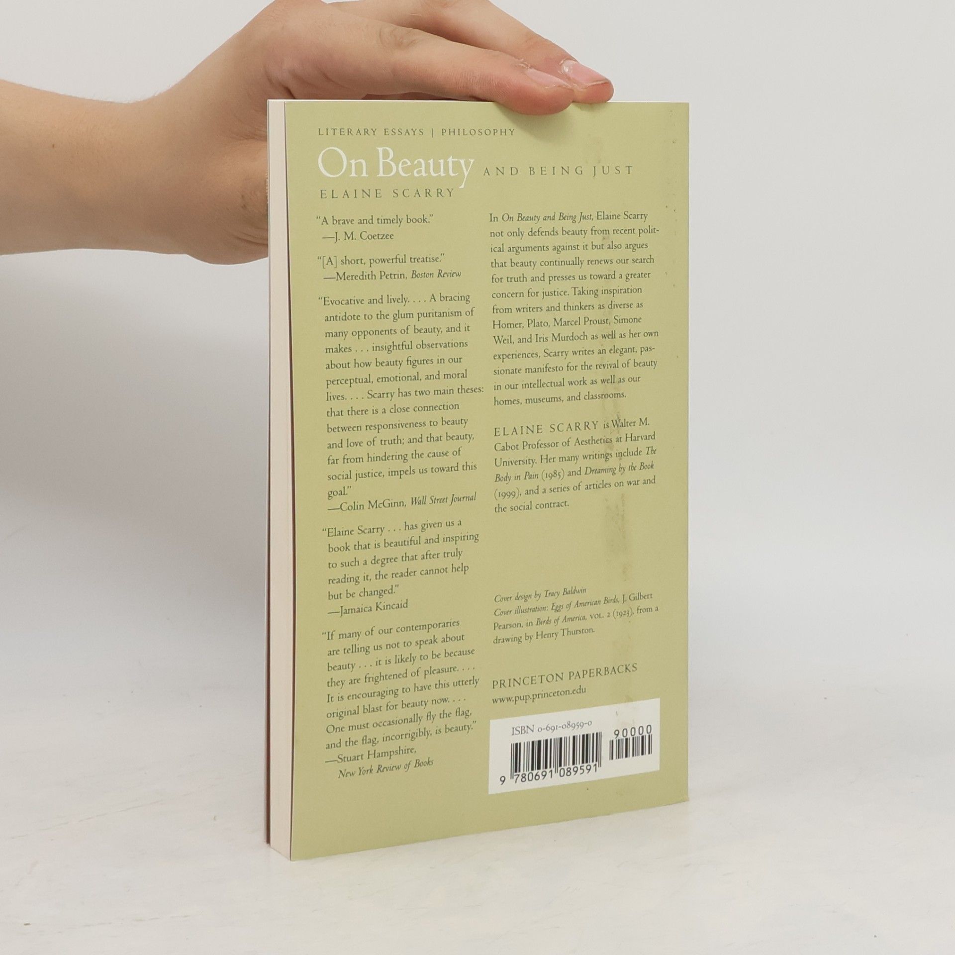 Elaine Scarry On Beauty and Being Just