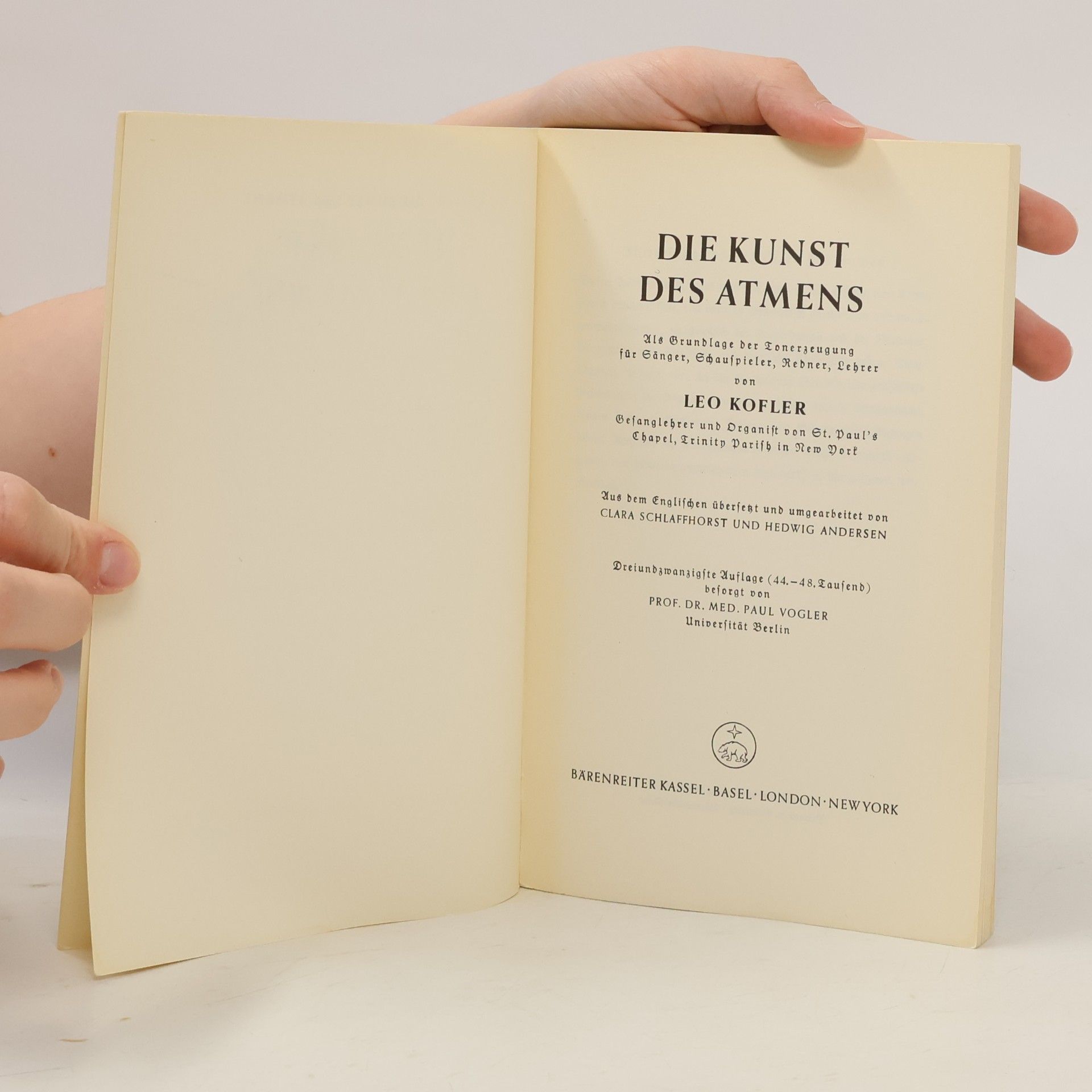 Leo Kofler Die Kunst des Atmens