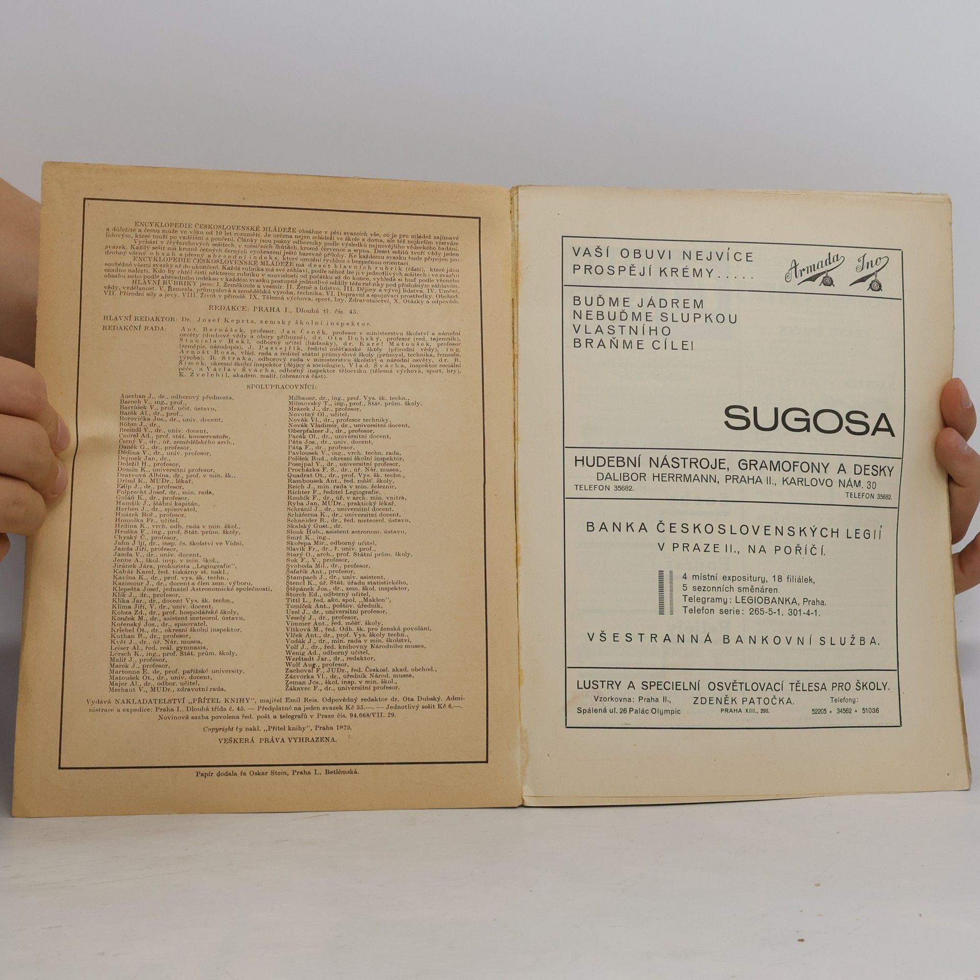 AA.VV. Encyklopedie československé mládeže pro školu a dům I/1929, sešit 8