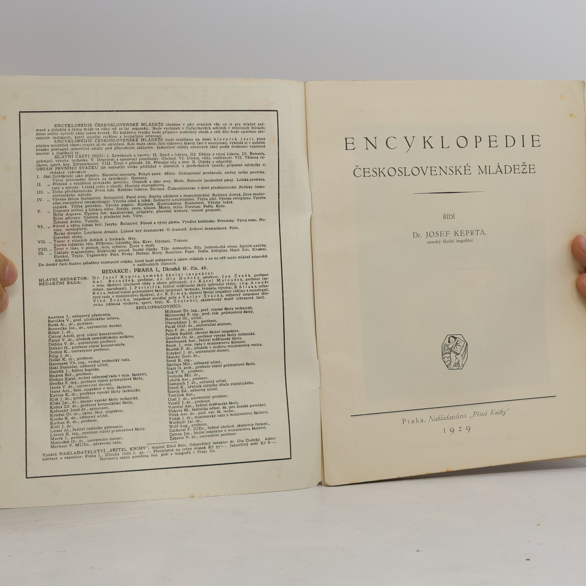 AA.VV. Encyklopedie československé mládeže I/1929, sešit 1
