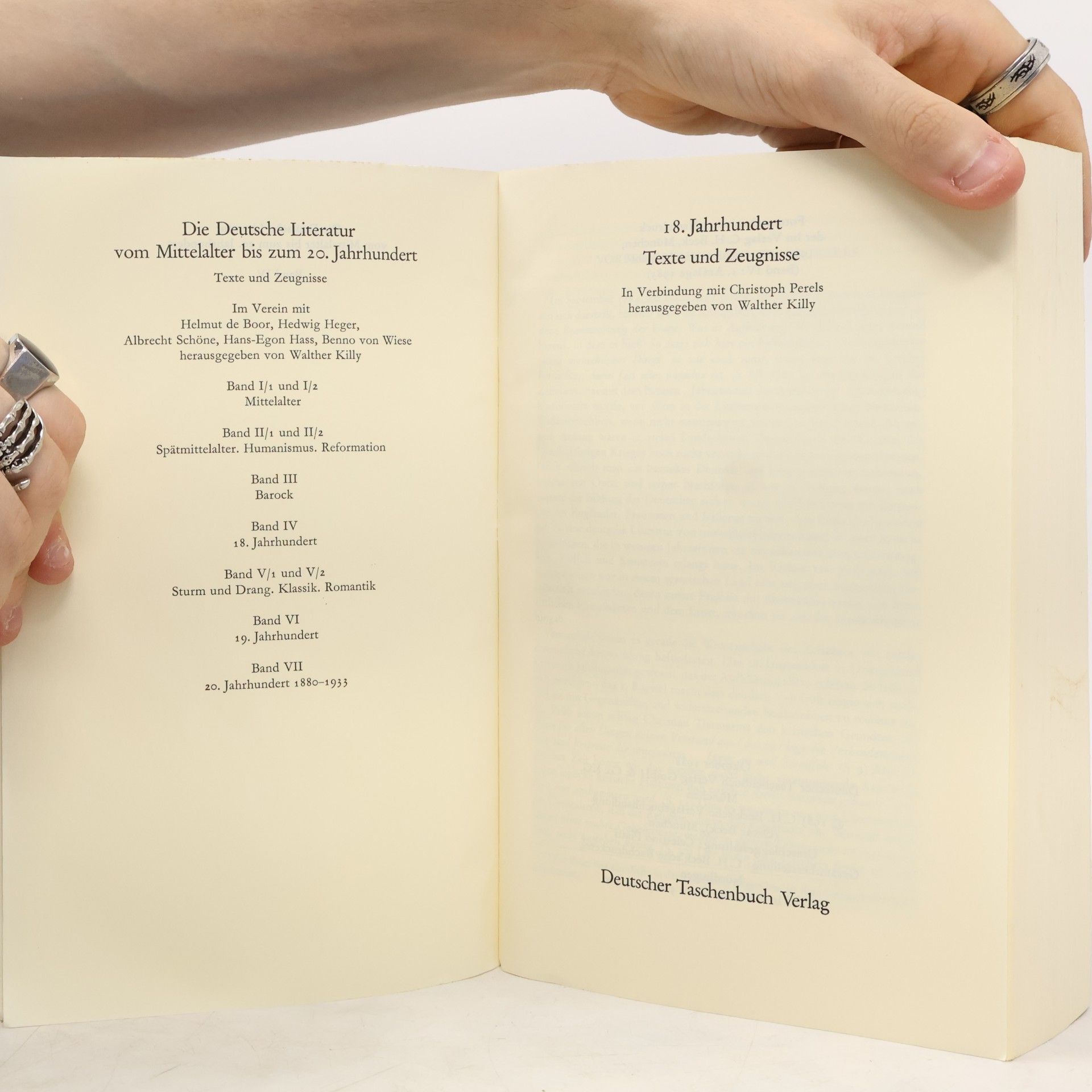Walther Killy Die deutsche Literatur vom Mittelalter bis zum 20. Jahrhundert, Band IV