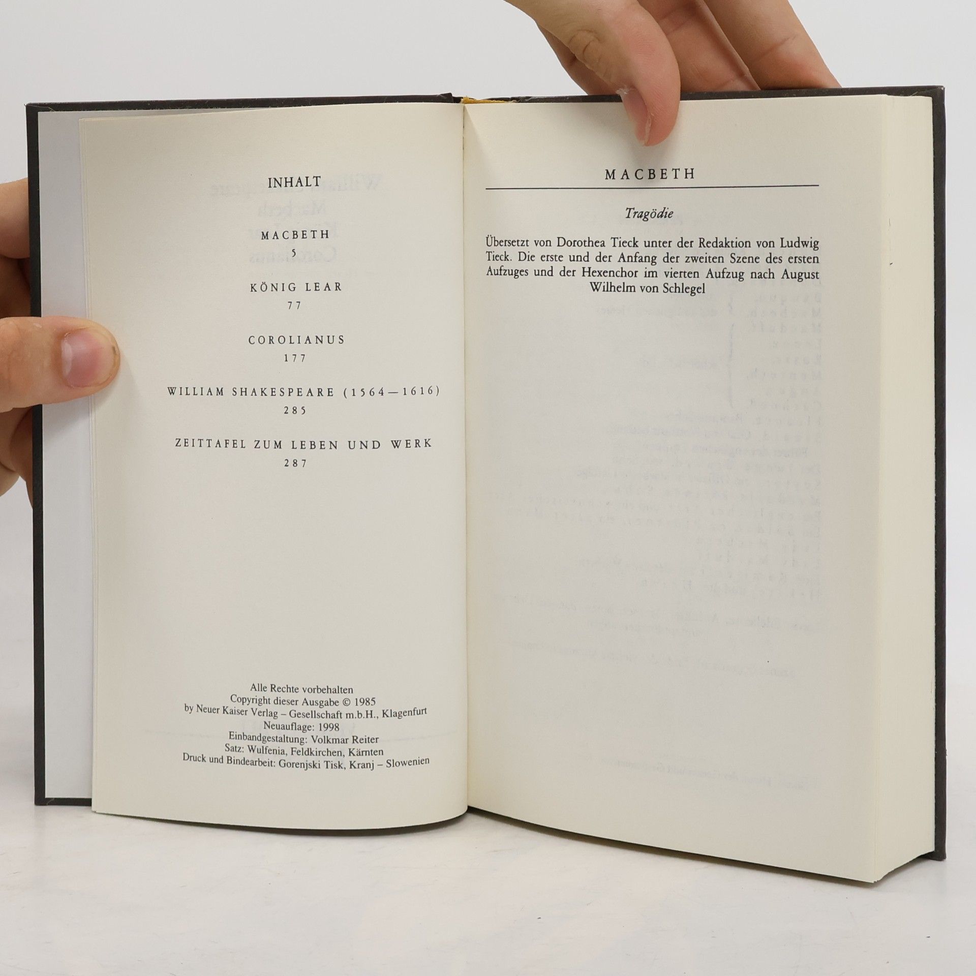 William Shakespeare Macbeth. König Lear. Coriolanus