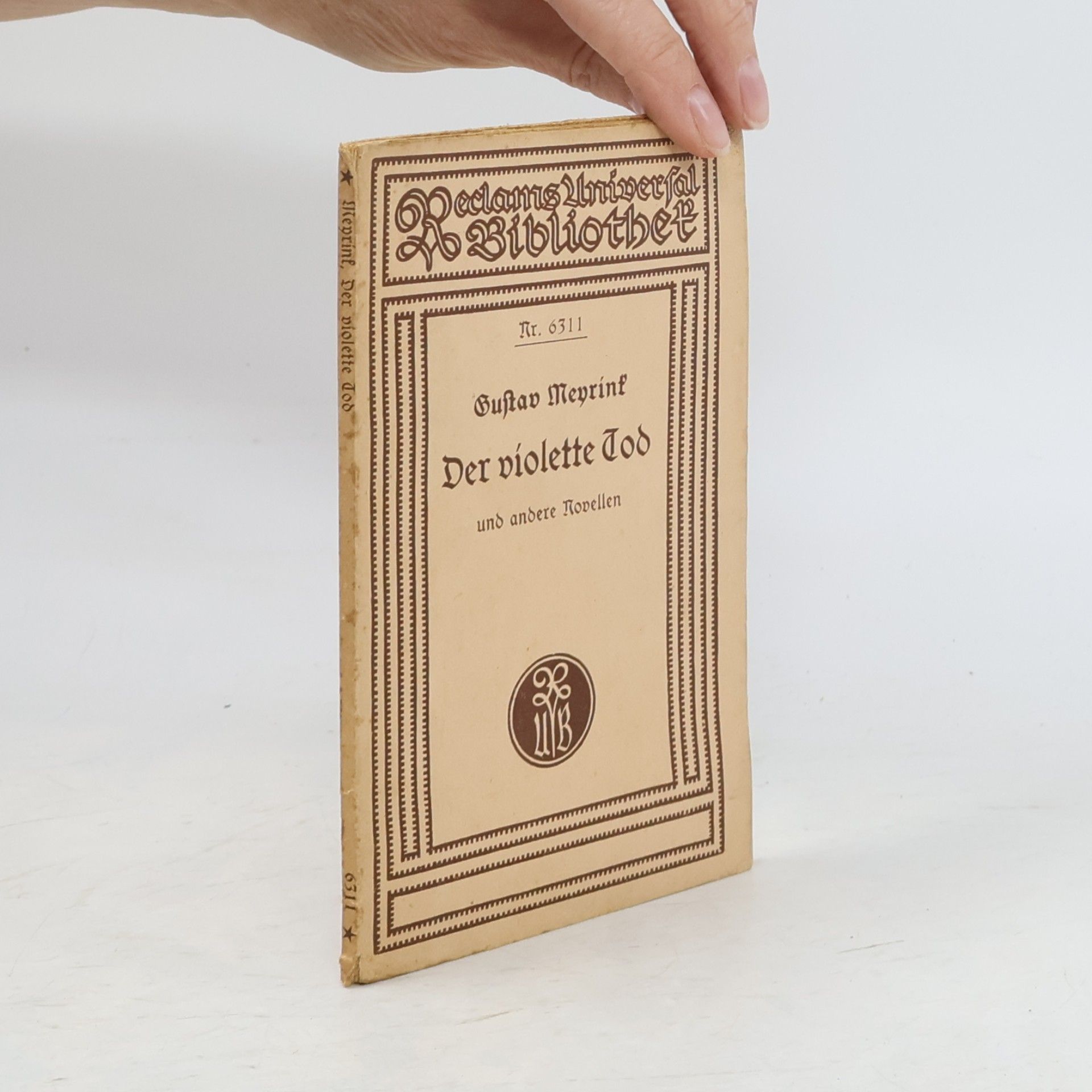 Gustav Meyrink Der violette Tod und andere Novellen