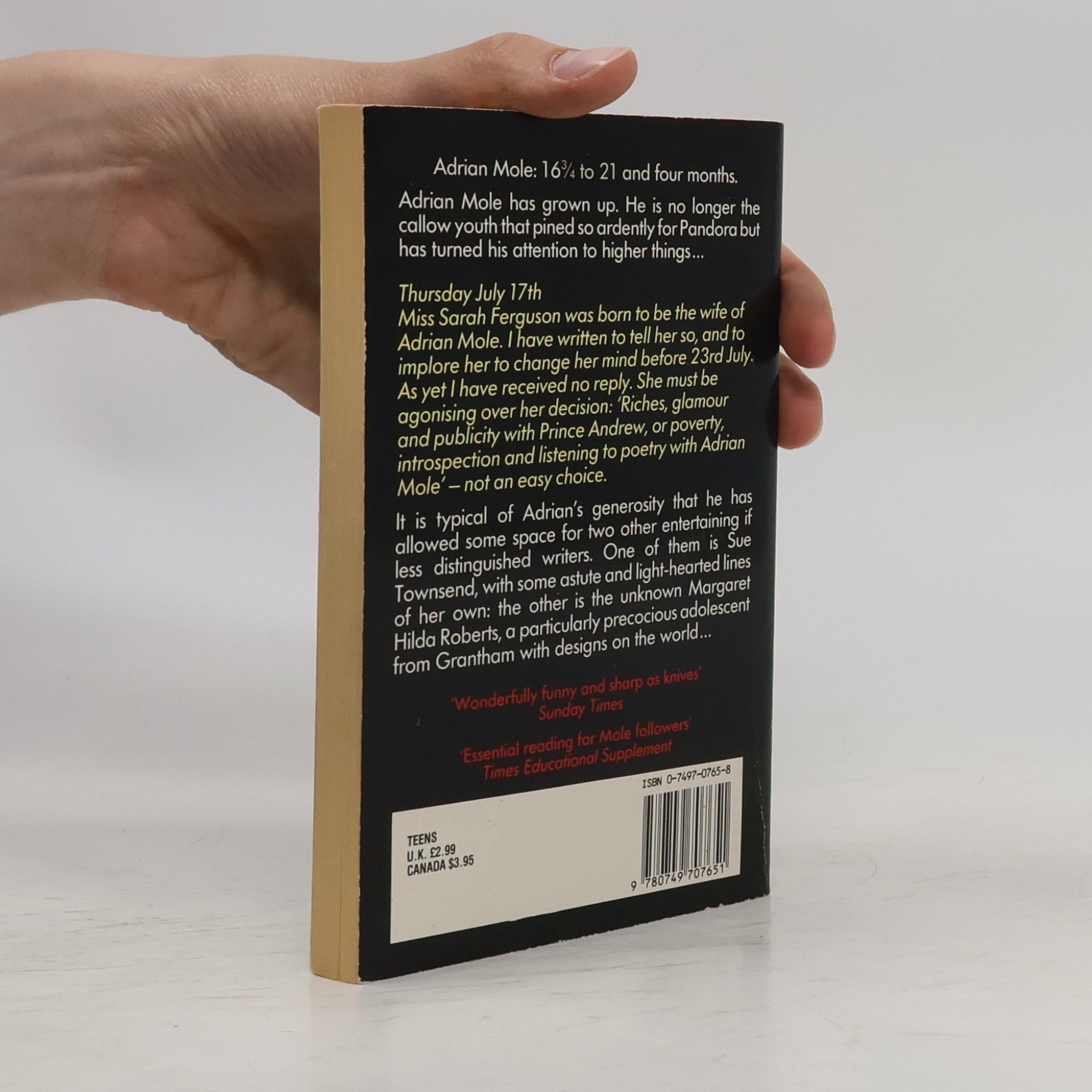 Sue Townsend True Confessions of Adrian Albert Mole, Margaret Hilda Roberts and Susan Lilian Townsend