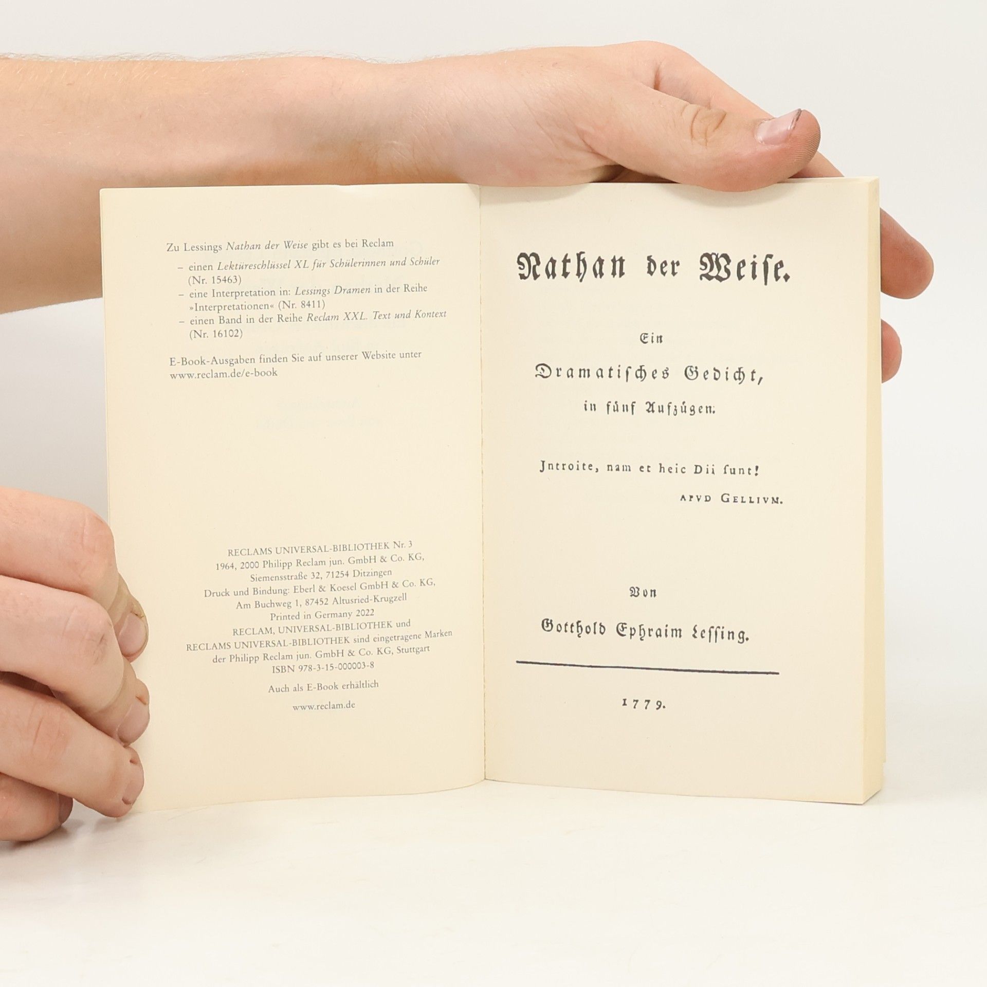 Gotthold Ephraim Lessing Nathan der Weise