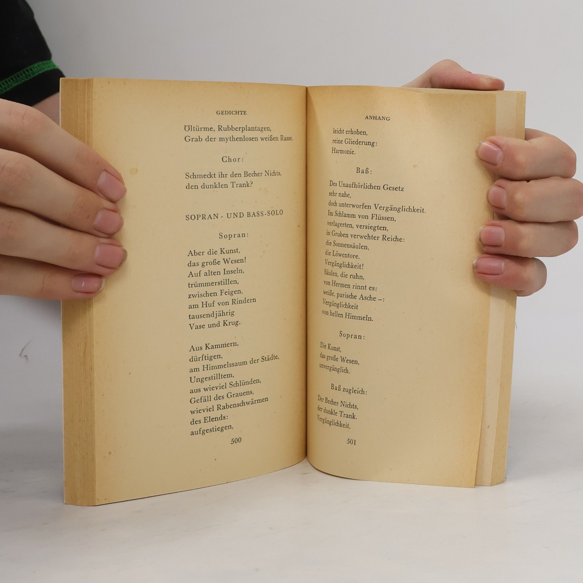 Gottfried Benn Gesammelte Werke 2. Gedichte (Anhang)
