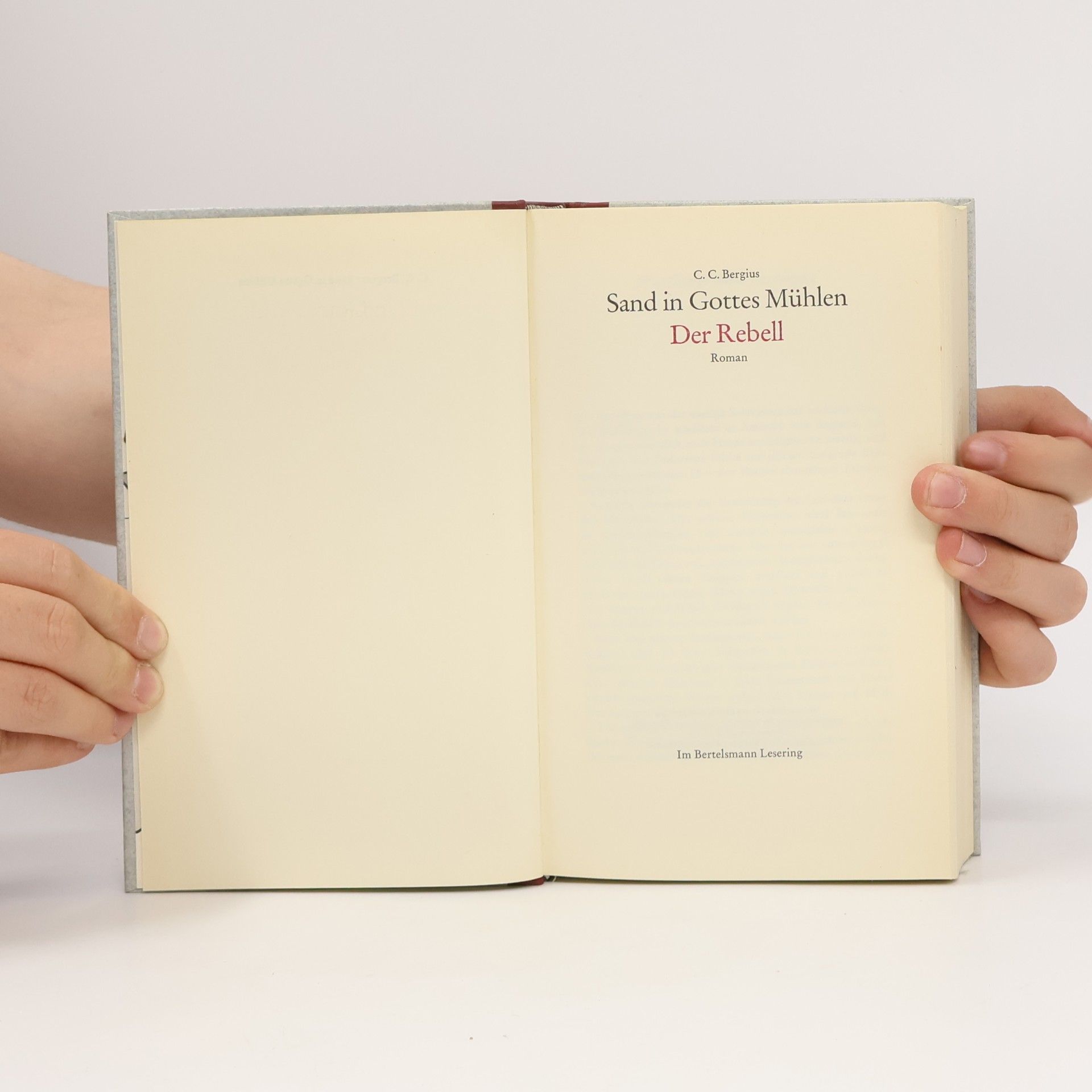 C. C. Bergius Der Rebell. Sand in Gottes Mühlen